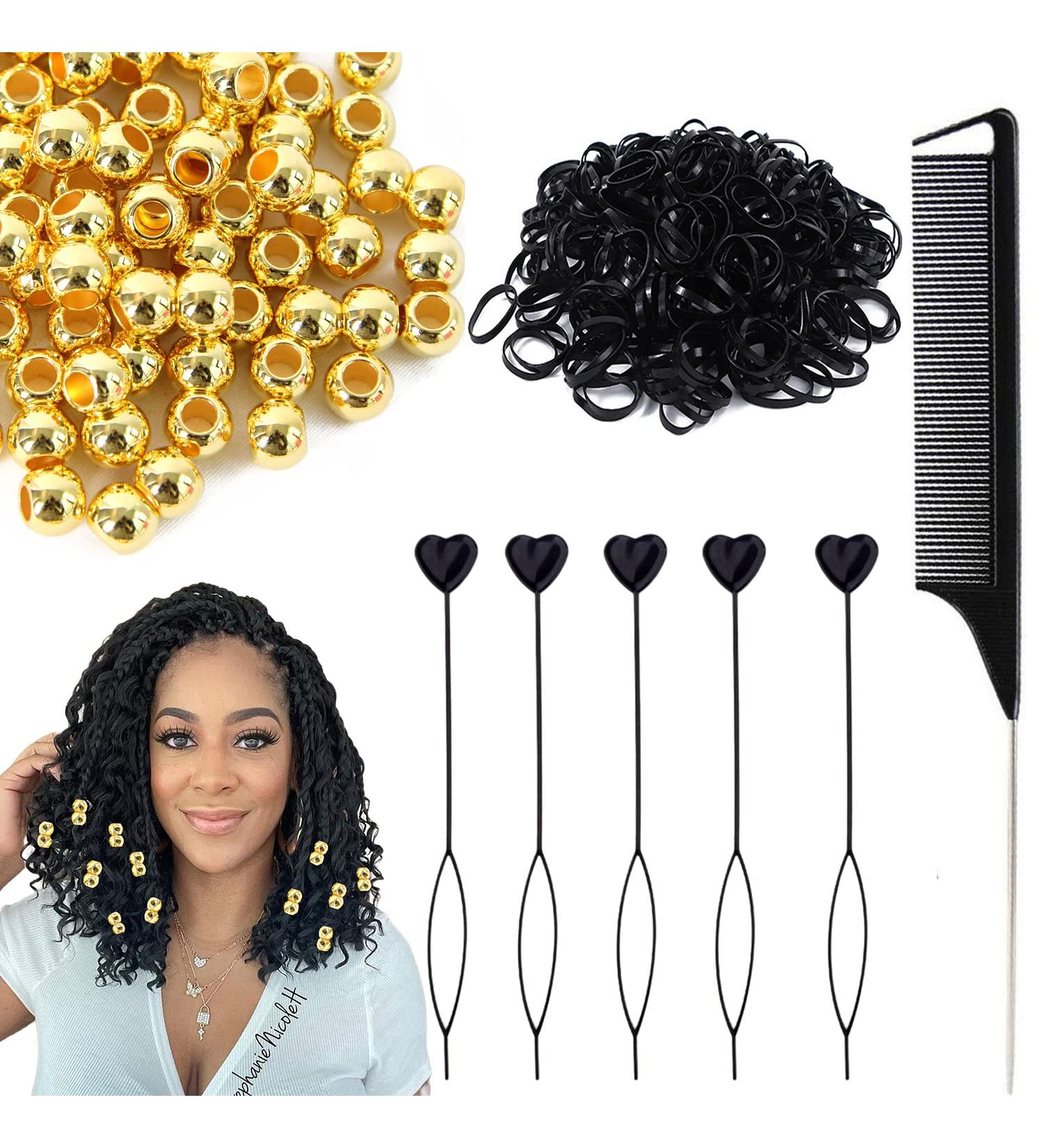 406Pcs Hair Beads Set for Women and Girls - Pony Beads, Quick Beader, Elastic Bands, Comb for Hair Braids - Buy Online on GoSupps.com