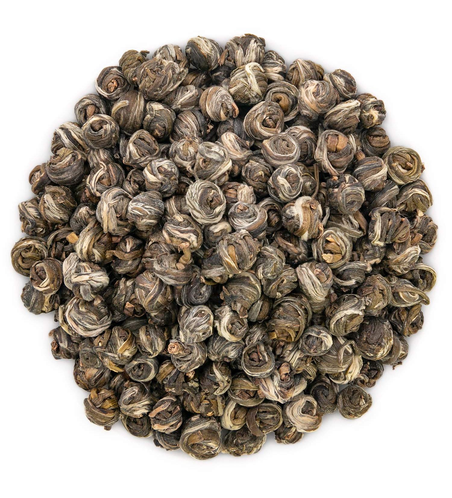 Oriarm Dragon Pearls Th vert au jasmin en vrac - Feuilles de th vert perl de jasmin chinois - Jasmine Pearls Tea 1st Grade - Sac refermable Ziplock 250g Jasmine Pearls Tea 250g - Buy Online on GoSupps.com