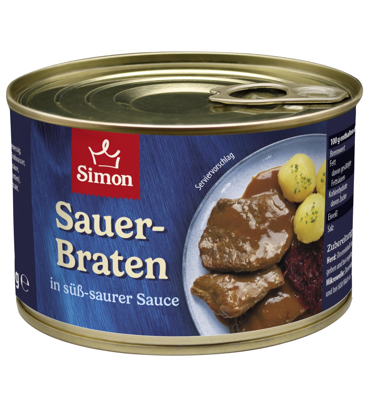 Werner Simon Sauerbraten 400g - Authentic Classic in Eco-Friendly Recyclable Can | Buy Internationally - Buy Online on GoSupps.com
