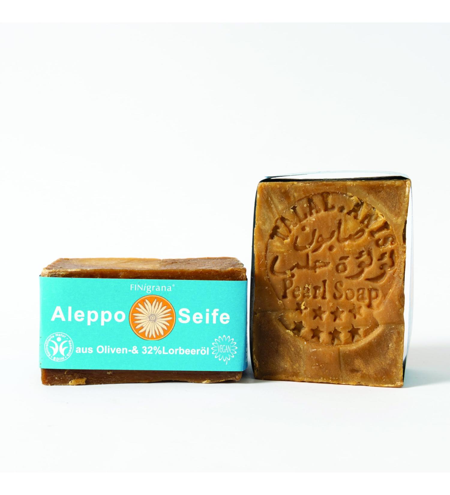 Savon du Midi Organic soap in Alepo 32% + Laurel 165g.