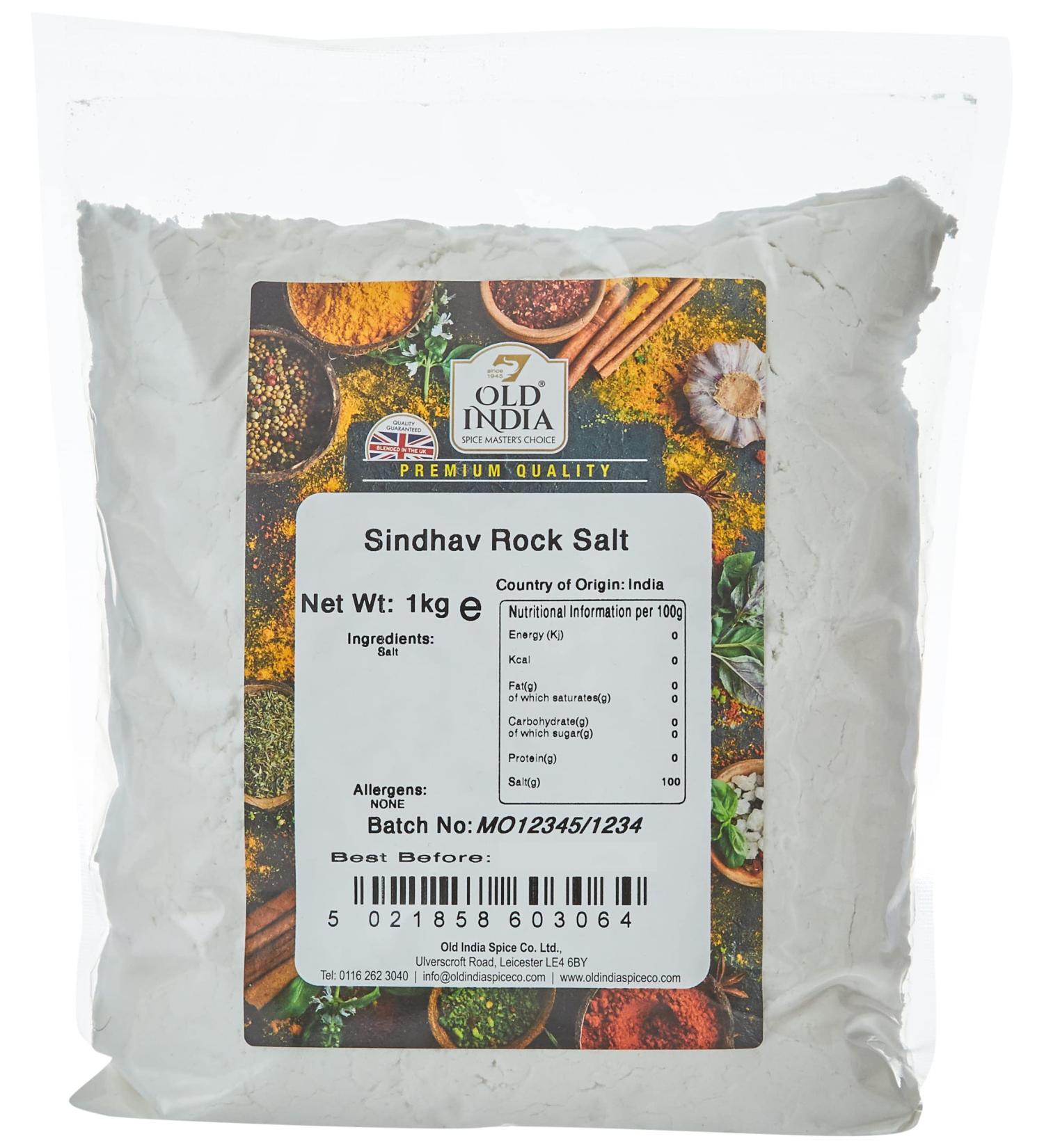 Old India Sindhav Rock Salt 1kg - Buy Online on GoSupps.com