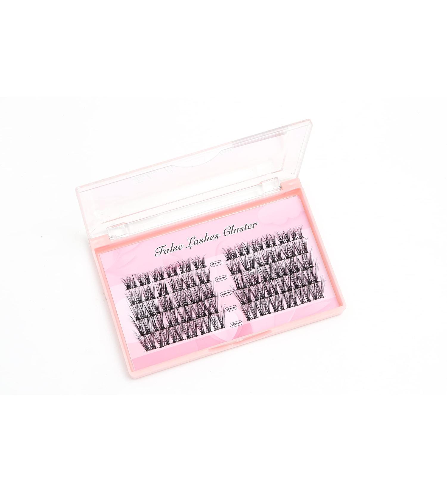 Buy Black D Curl Cluster Lashes - Mixed Sizes 10-16mm | High-Quality Faux Eyelash Extensions for International Shipping - Buy Online on GoSupps.com