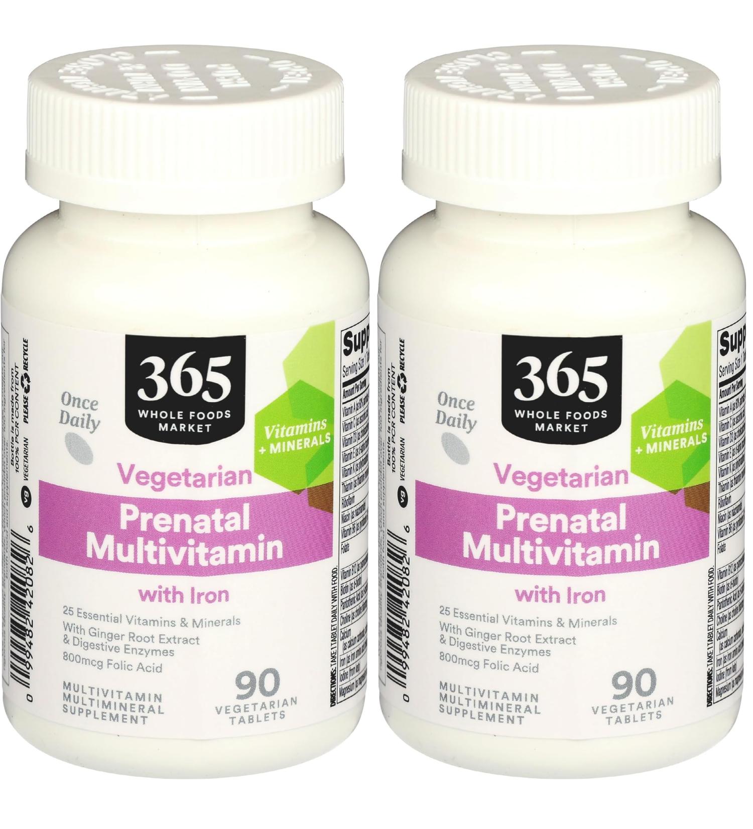 365 by Whole Foods Market Multi Prenatal One Daily 90 Tablets (Pack of 2) 90 Count (Pack of 2)