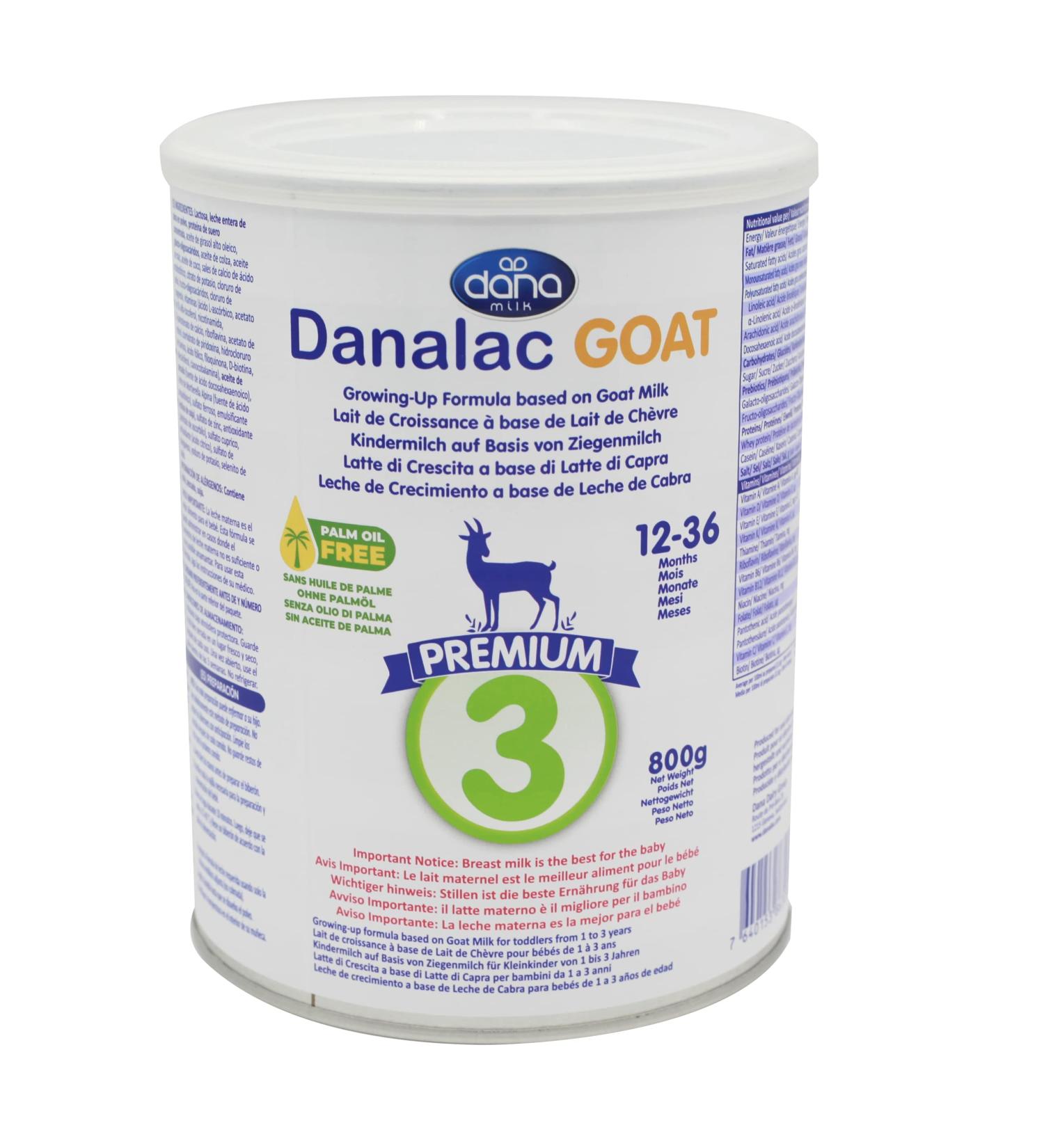 DANALAC Advanced Formula Goat Milk 800g Powder Baby Milk for Toddlers and Babies Stage 3 (12-36 Months) (800g 1) - Buy Online on GoSupps.com