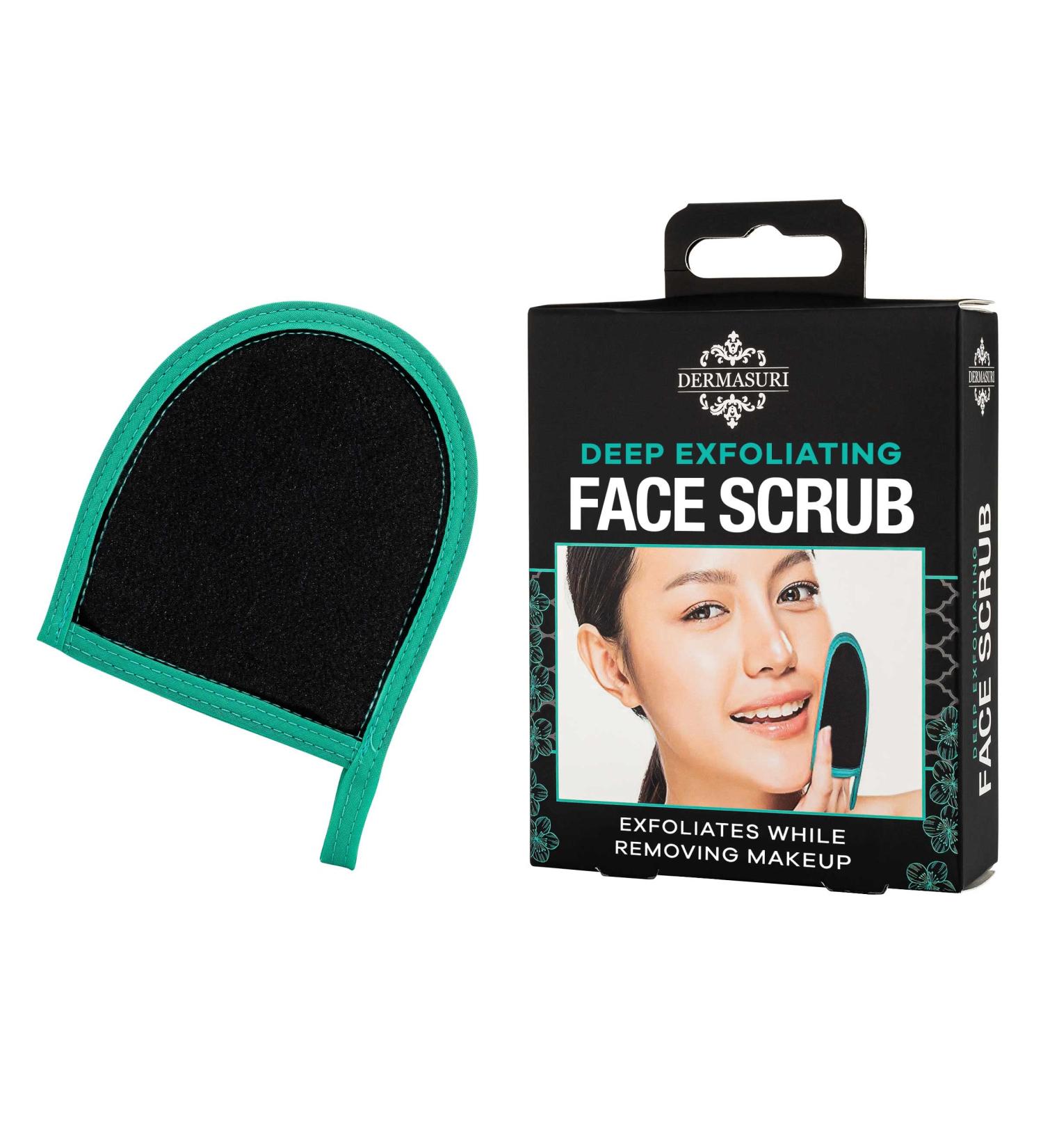 Dermasuri Deep Exfoliating Face and Body Scrub Mitt - Best Skincare Kit for Women & Men - Gentle Facial Exfoliation Tool - Buy Online on GoSupps.com