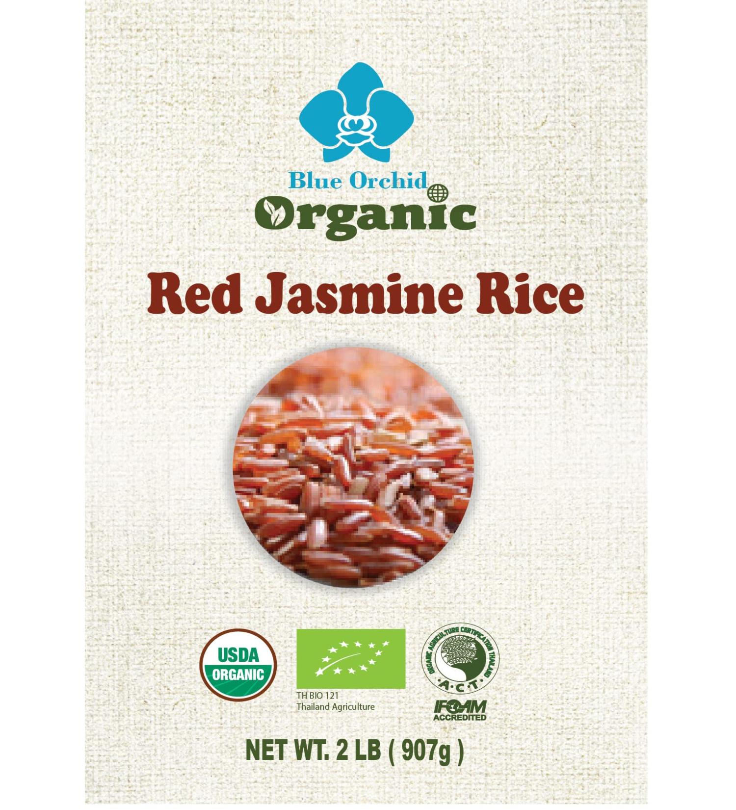 Organic Thai Red Jasmine Rice 2 LB - Gluten Free Superfood from Thailand - Buy Online on GoSupps.com