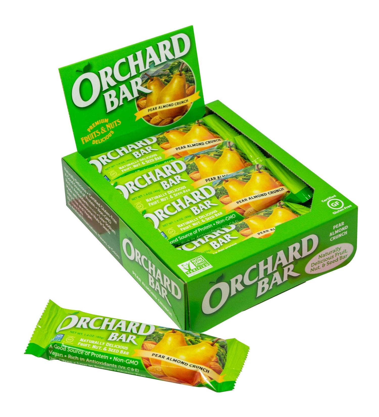 Orchard Bars Orchard Pear Almond Fruit & Nut Bars - 1.4 oz (Pack of 12) | Non-GMO | Almond Crunch Flavor - Buy Online on GoSupps.com