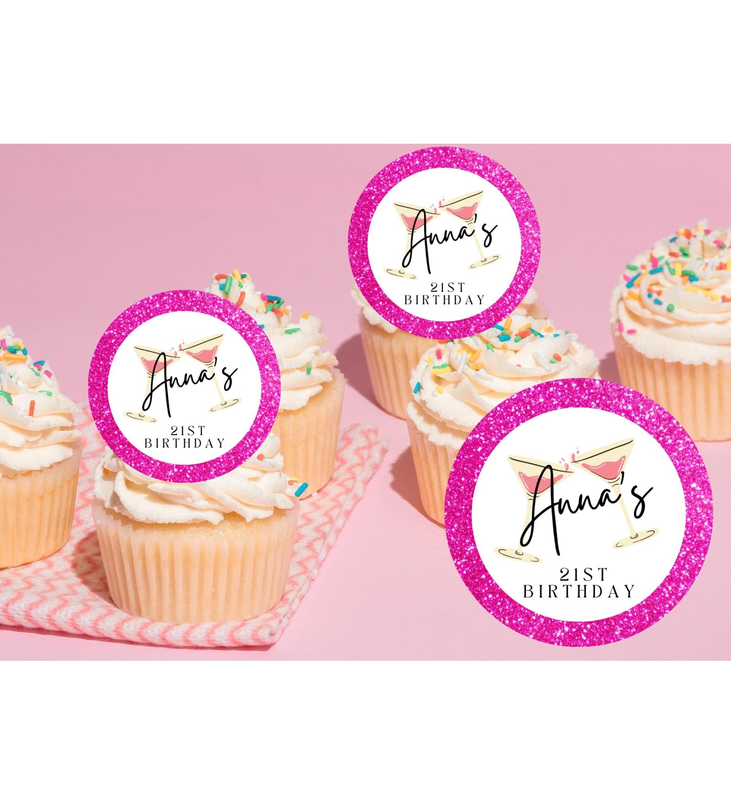 20 x EDIBLE BIRTHDAY personalised cupcake toppers wafer/icing uncut ANY AGE (wafer paper Gold) Gold Rice Paper - Buy Online on GoSupps.com