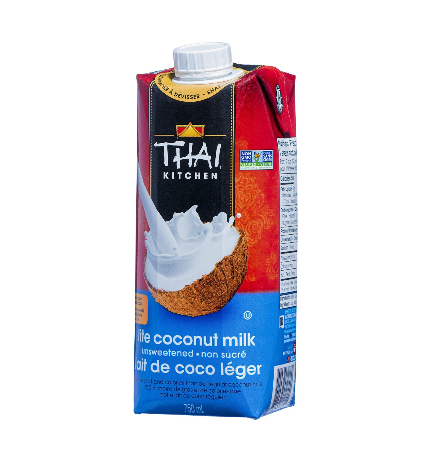 Thai Kitchen Premium Unsweetened Coconut Milk Lite Tetra 750ml Case Pack Count 6 Unsweetened Coconut Milk Lite 750 ml (Pack of 6) - Buy Online on GoSupps.com