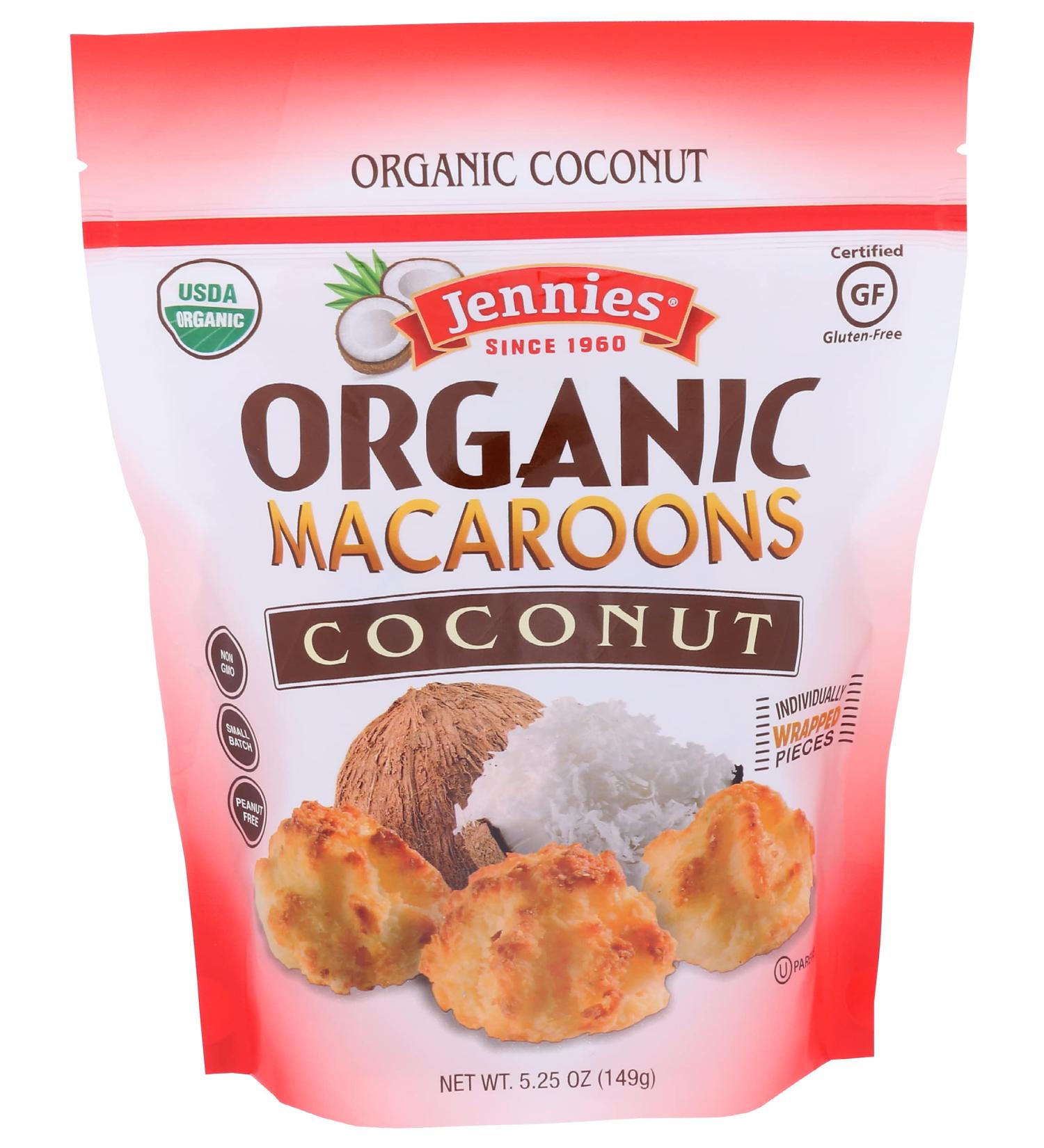 Organic Coconut Macaroons - Jennies 5.25 Ounce | Delicious Gluten-Free Treats - Buy Online on GoSupps.com