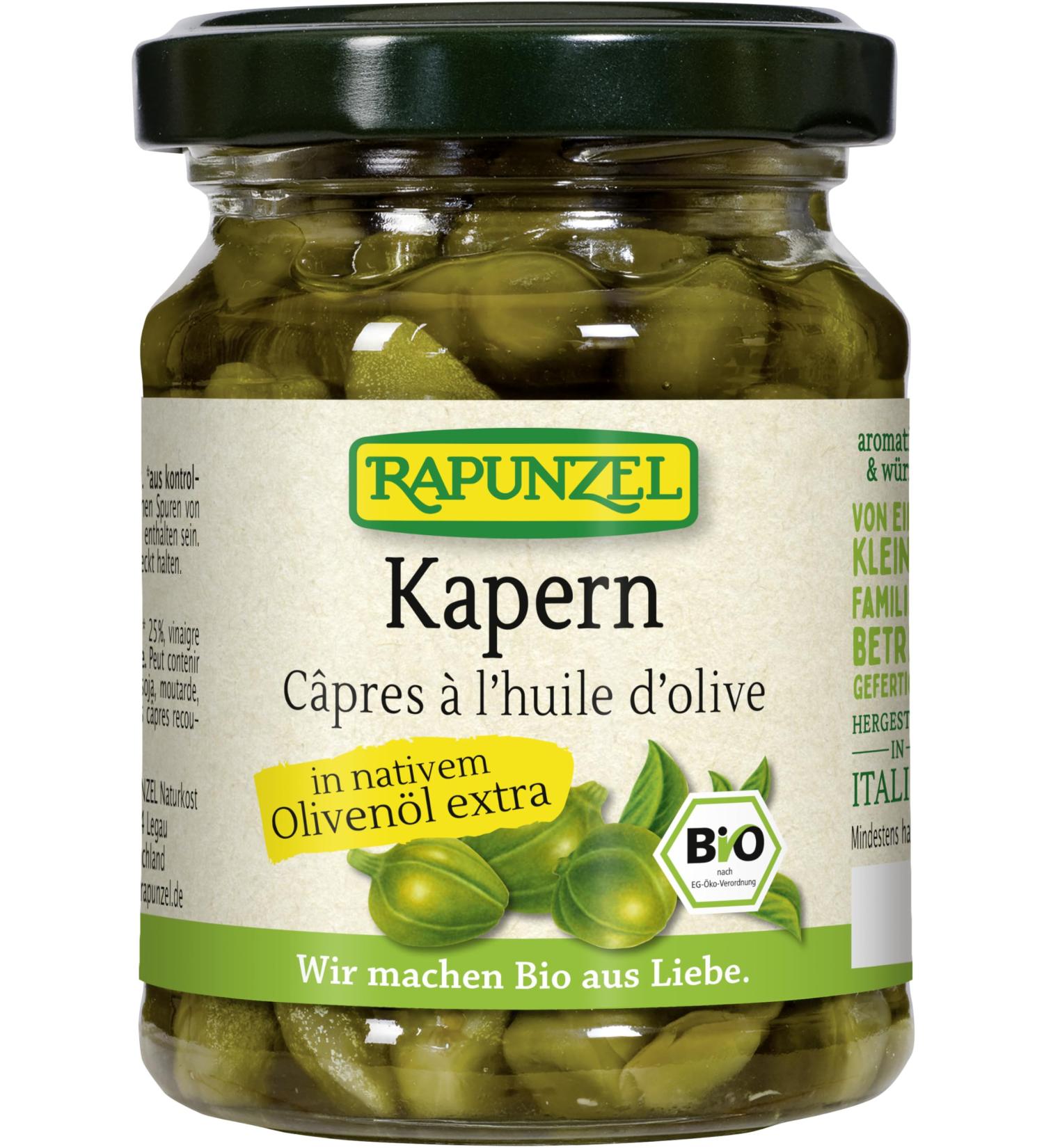 Rapunzel Organic Capers in Olive Oil (6 x 120 gr)