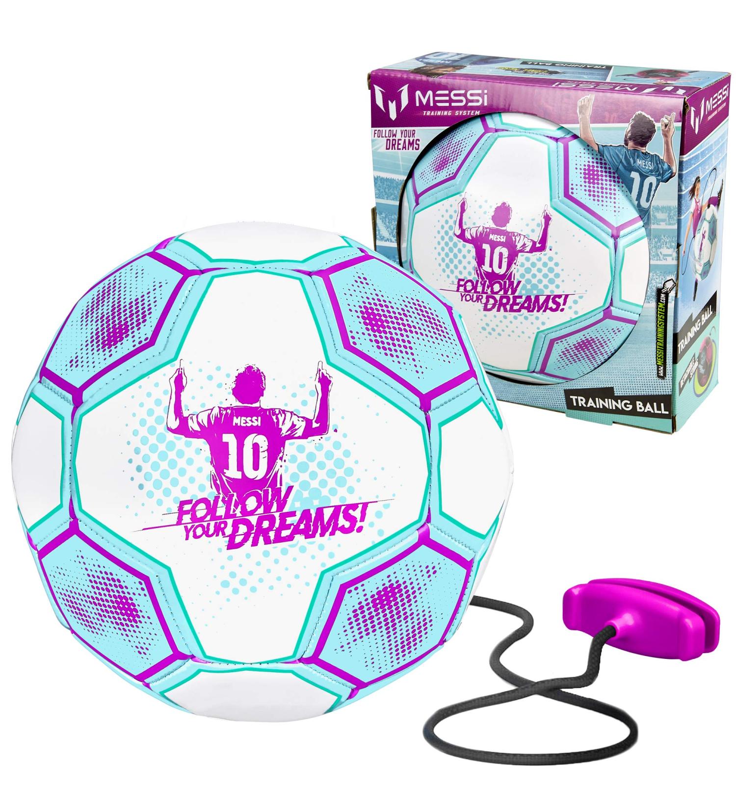 Kids Size 3 Training Soccer Ball with Tether for Juggling & Kicking Practice - Pink - Buy Online on GoSupps.com