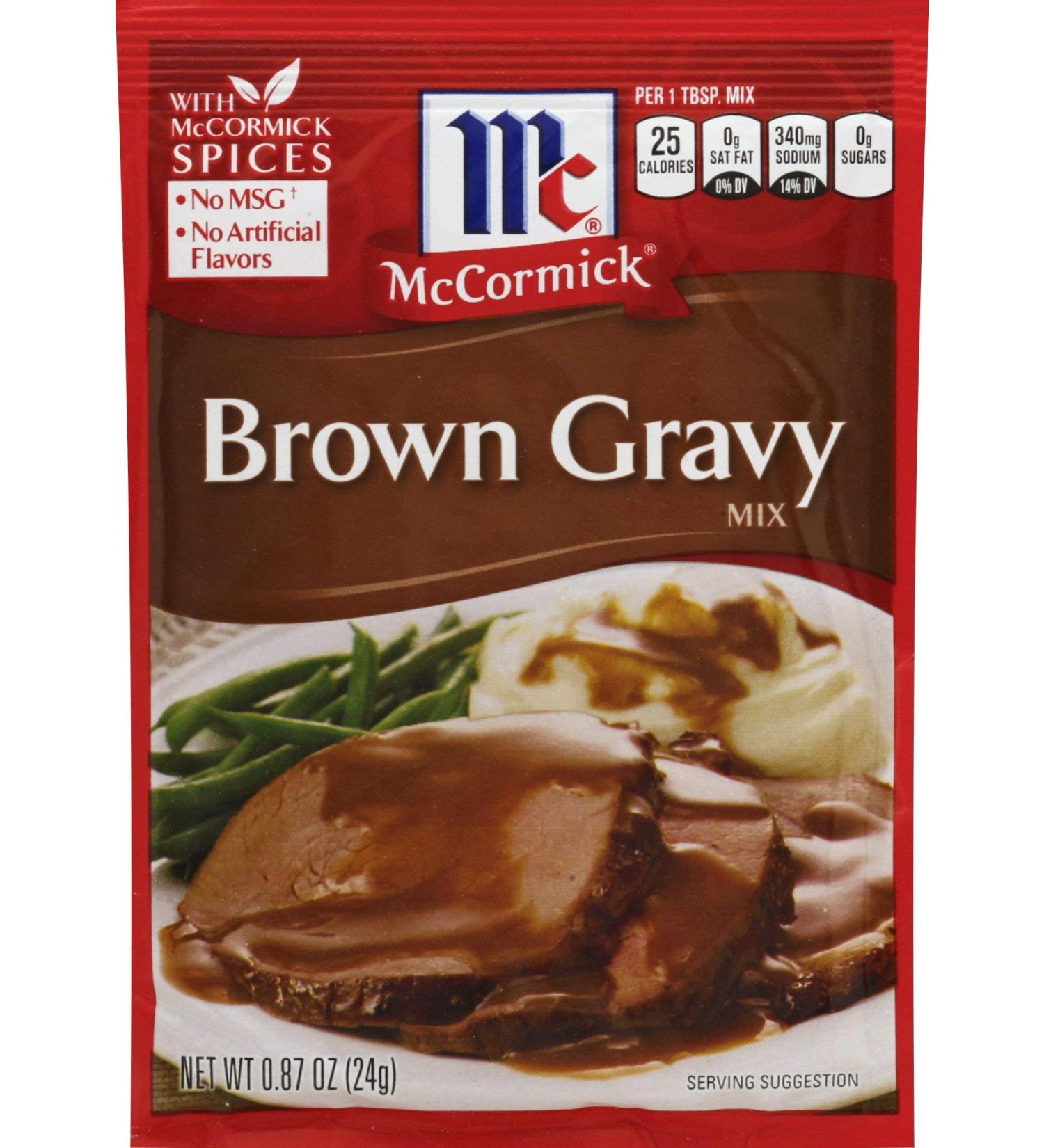 McCormick Brown Gravy Mix, 0.8700-ounces (Pack of24)