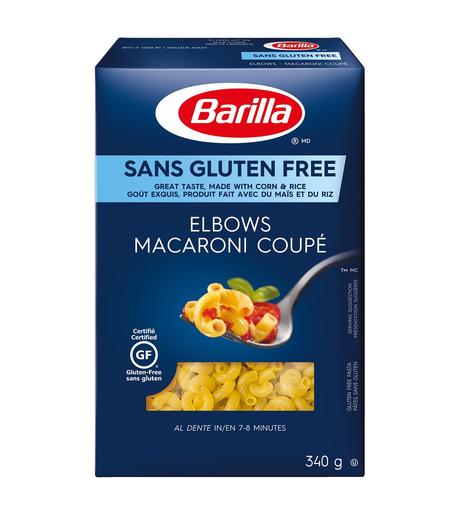 Barilla Gluten Free Elbows Pasta - 340 grams per box (Pack of 8) - Buy Online on GoSupps.com