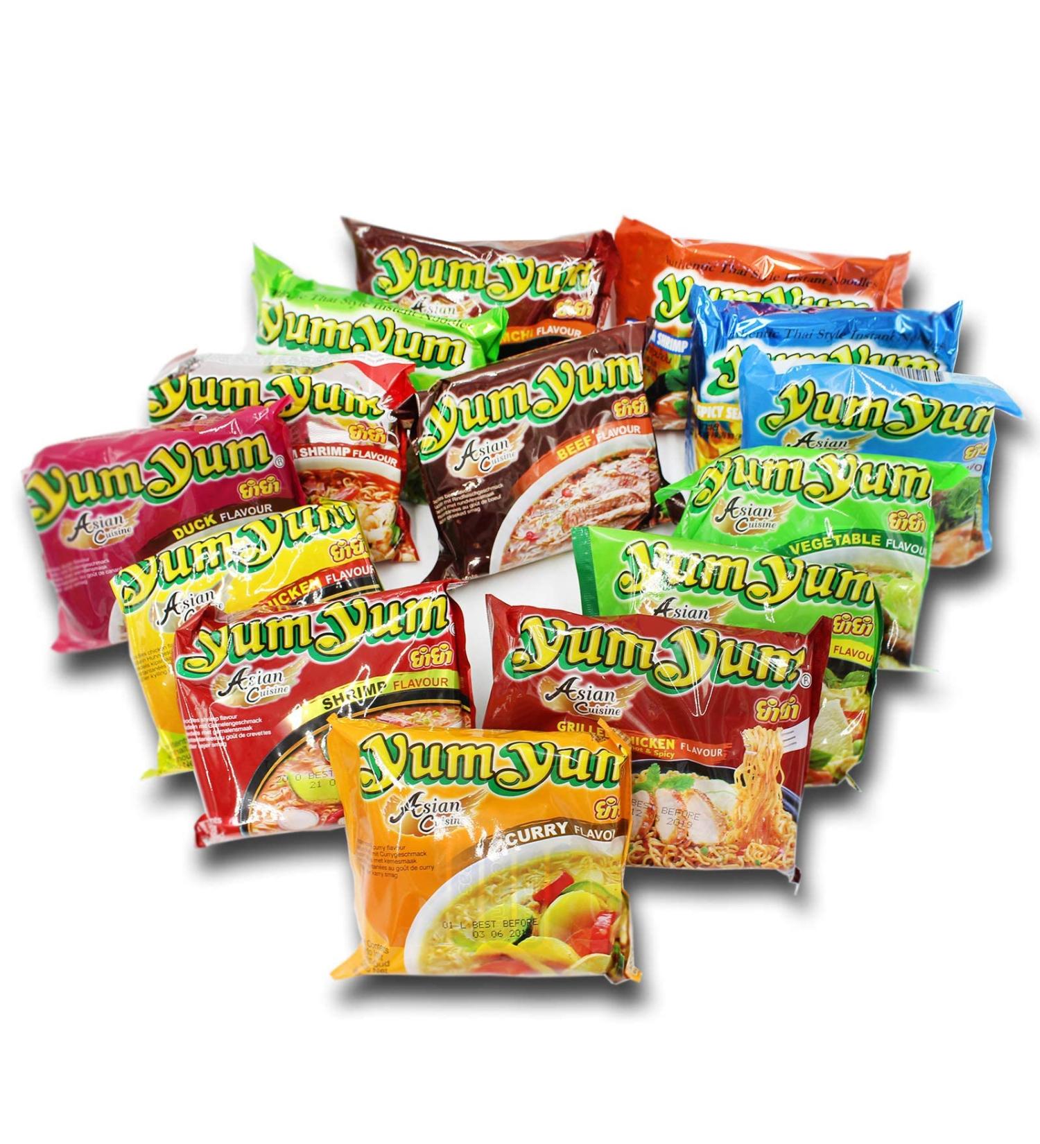 Buy Yum Yum Instant Noodles - 30 Pack (9 Flavors) | Thai Instant Pasta for International Shipping - Buy Online on GoSupps.com