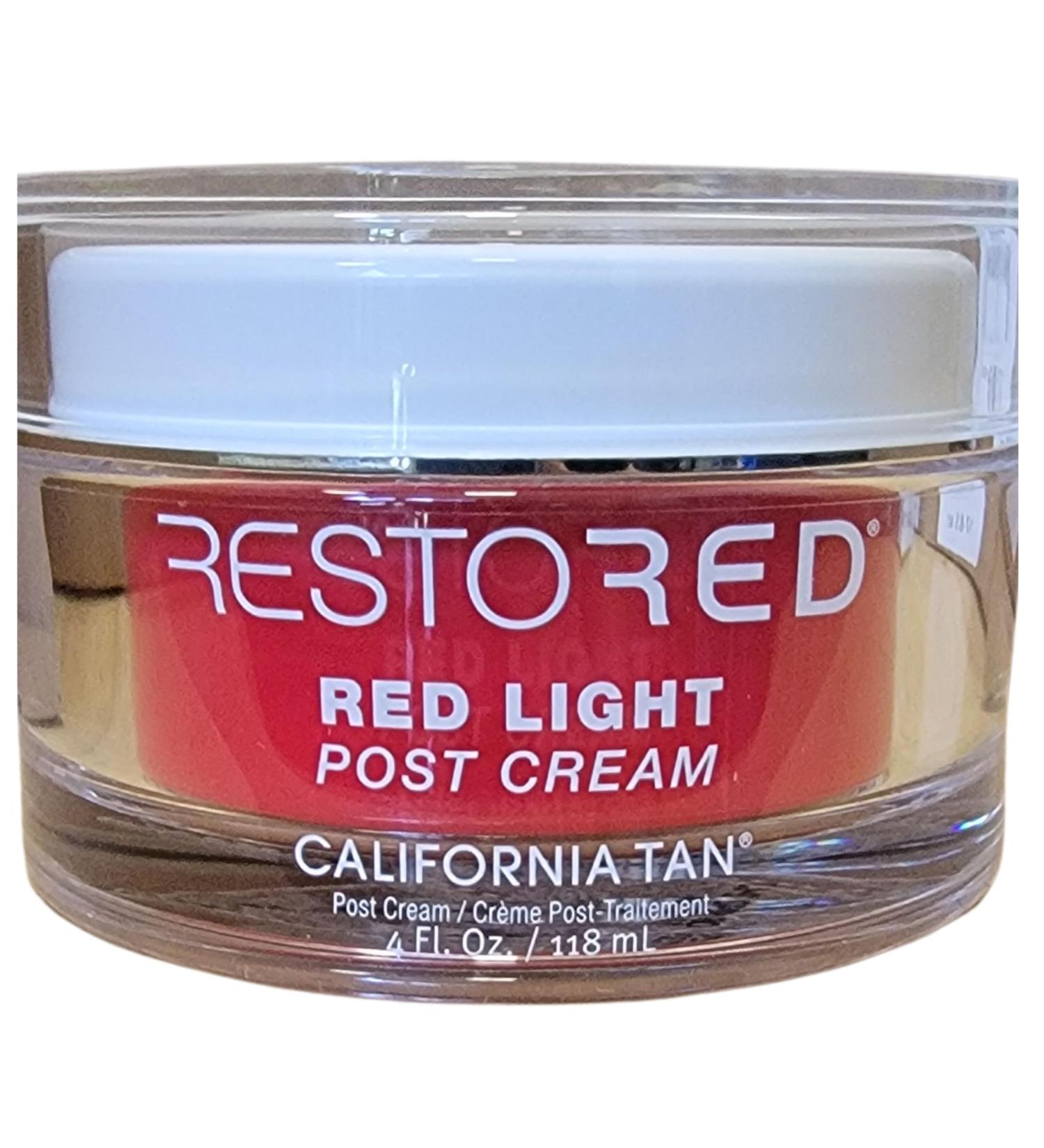 California Tan CT Restored Post Cream Red Light Therapy 4 ounces Red Light Therapy Aftercare