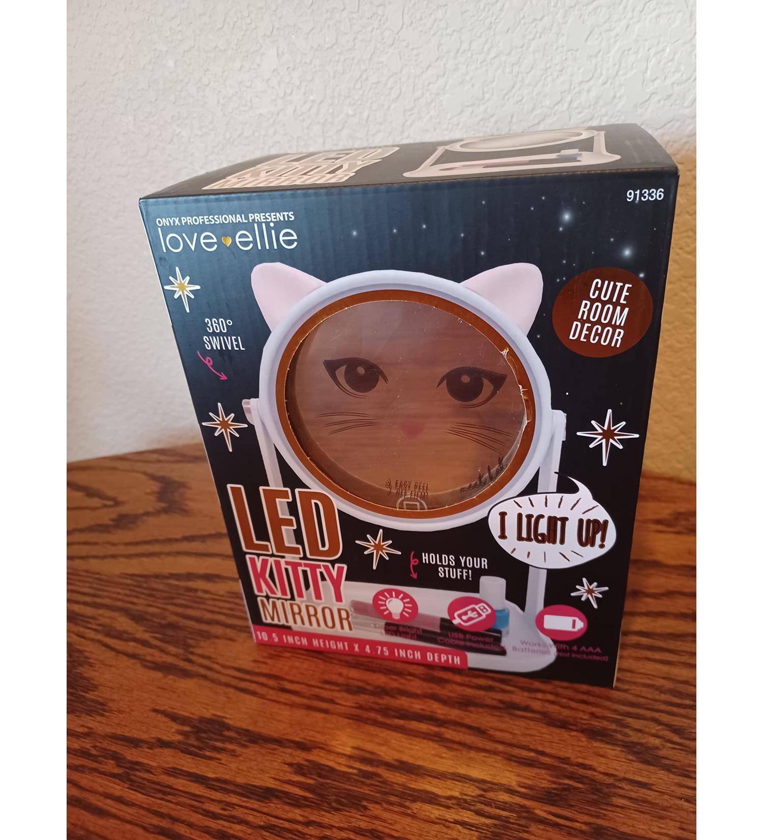 Love Ellie LED Lighted Kitty Swivel Mirror - Illuminate Your Beauty with Style - Buy Online on GoSupps.com