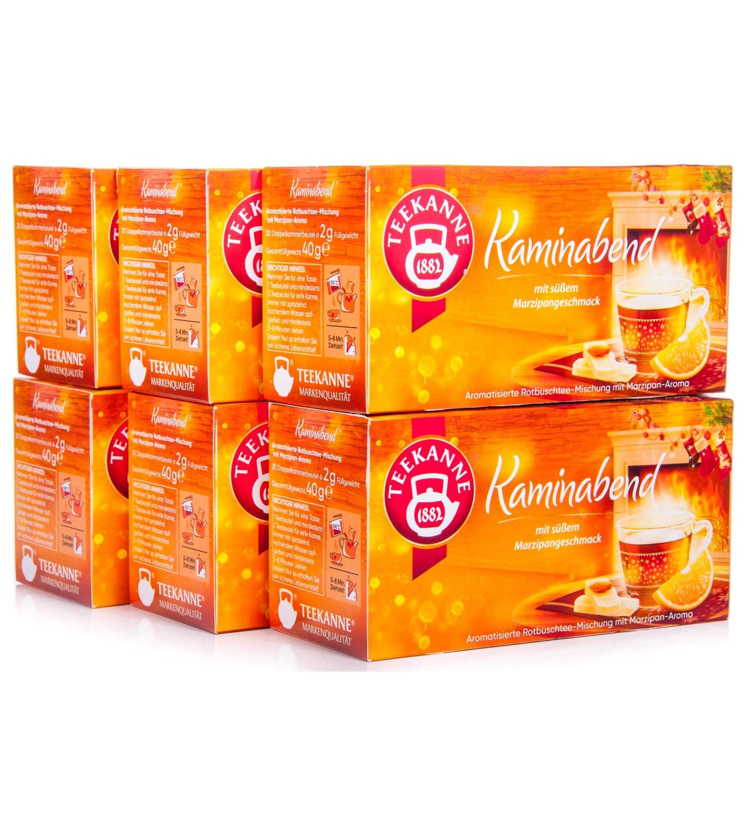 Teekanne Kaminabend Rooibos Tea - Orange-Cinnamon & Marzipan Aroma 12 Pack (240 Tea Bags) - International Shipping Available - Buy Online on GoSupps.com