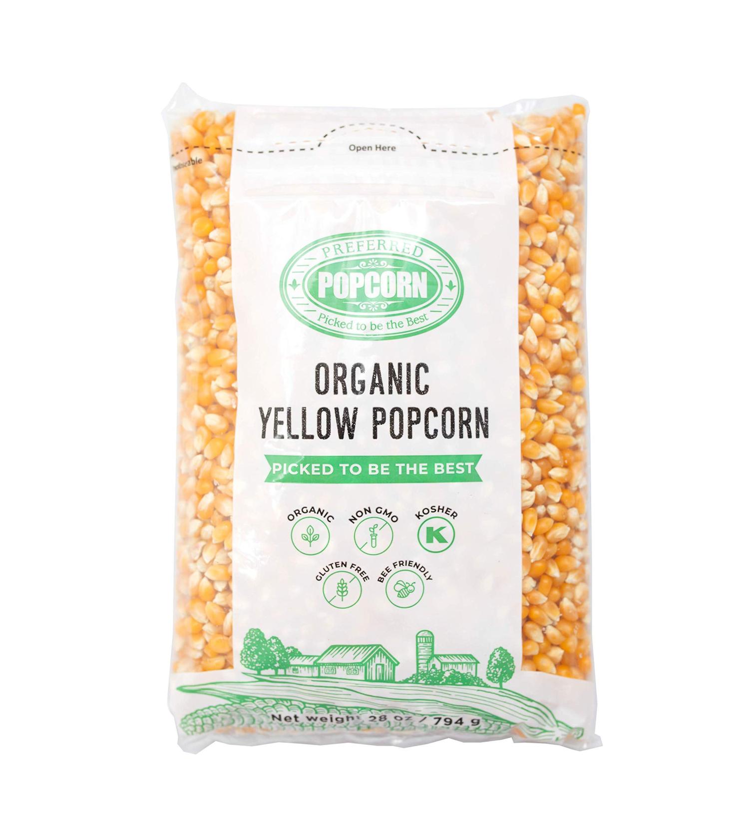 Preferred Popcorn Organic Popcorn 28oz - Pack of 4 | Healthy Snack Option - Buy Online on GoSupps.com