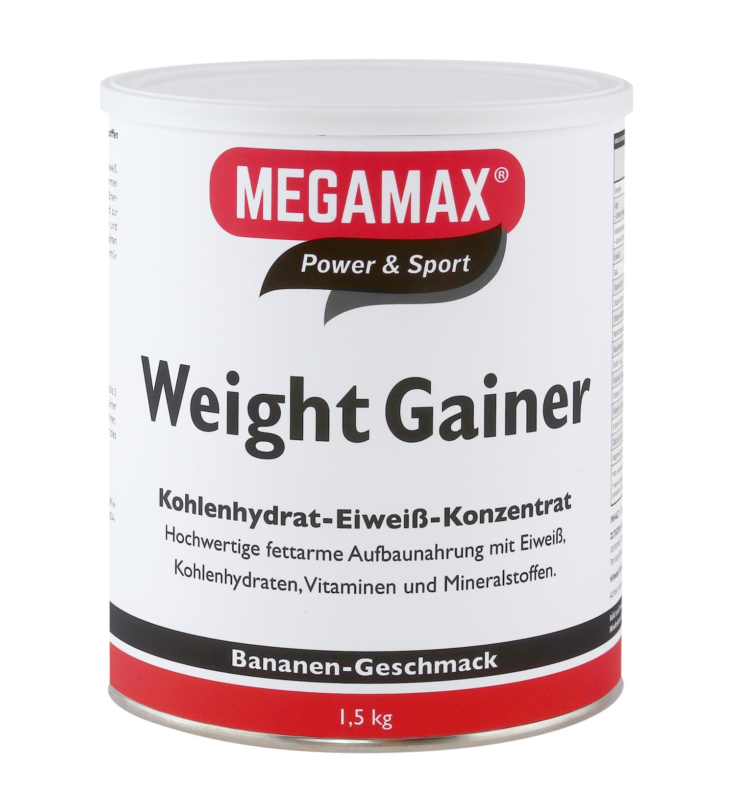 Buy Megamax Weight Gainer Banana 1.5kg | Low Fat High-Quality Carbs & Proteins for Hardgainers | Optimal Mass Building Supplement - International Shipping - Buy Online on GoSupps.com
