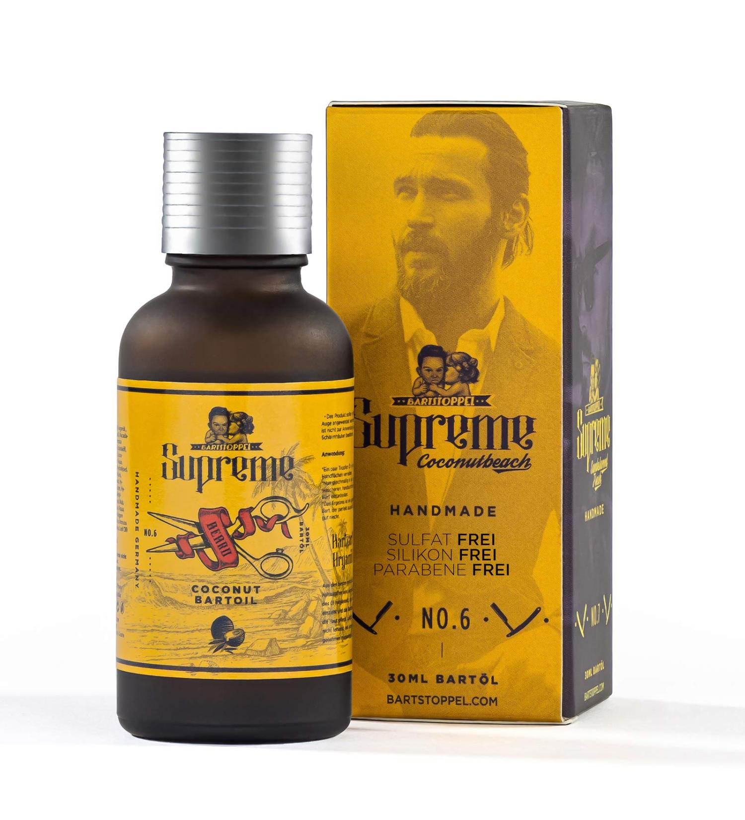  Bartstoppel Cocos Bartstoppel Supreme Men's Beard Oil - Tropical Scent - Daily Beard Care - Against Dandruff - Vegan Oil - Castor Oil for - Buy Online on GoSupps.com