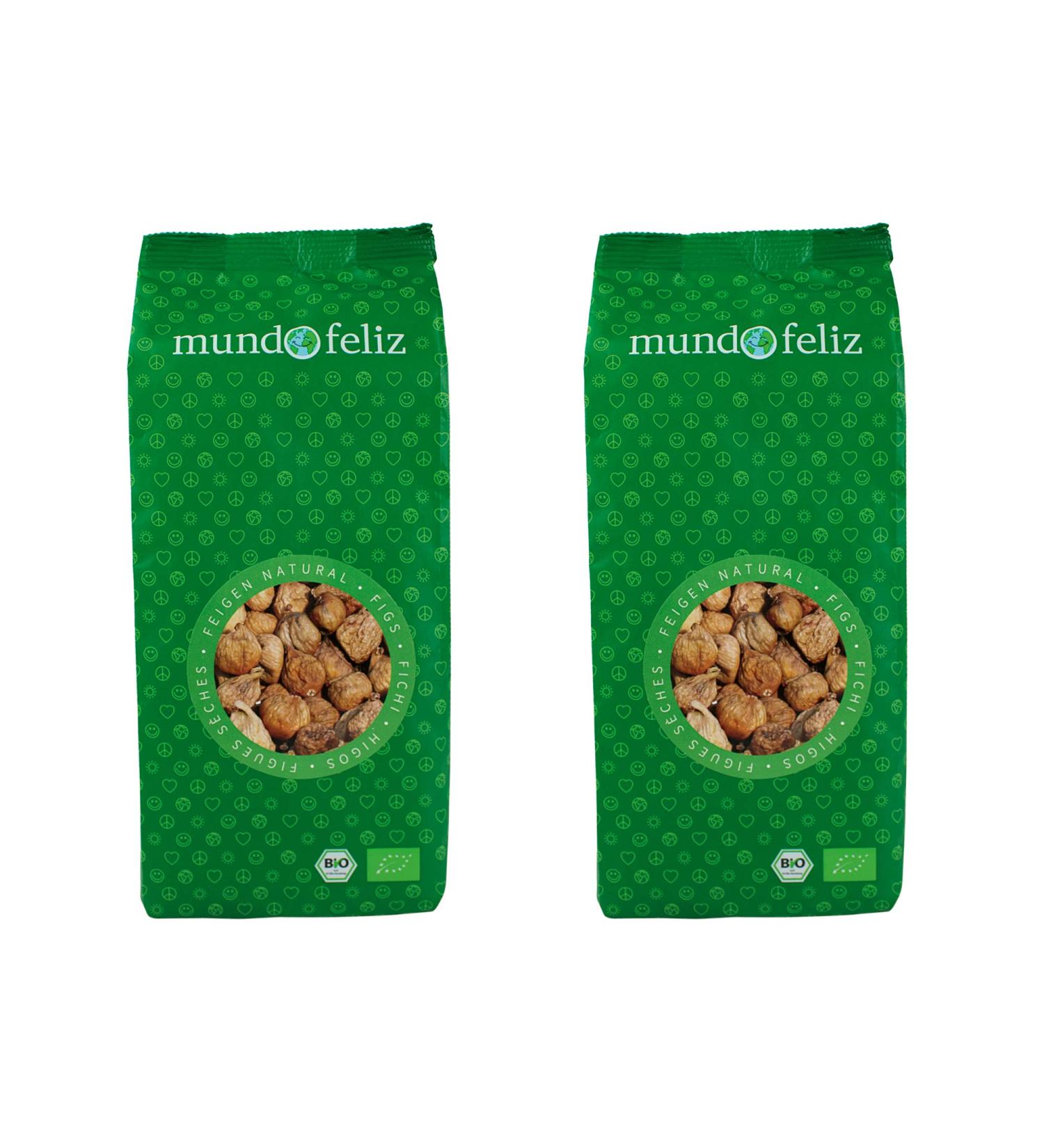Mundo Feliz - Pack of 2 organic dried figs 2 x 500 g - Buy Online on GoSupps.com