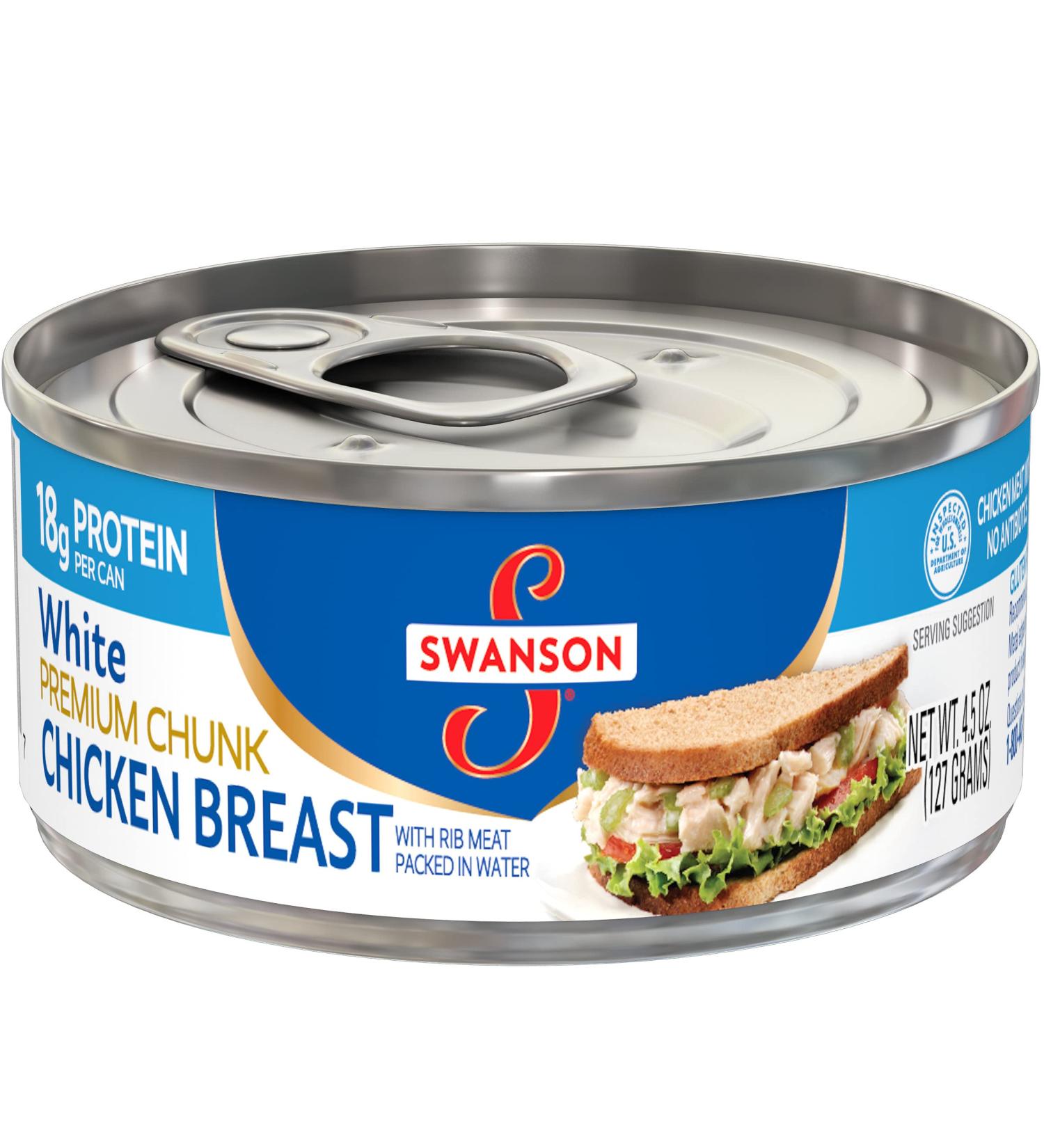 Swanson Premium White Chunk Chicken Breast 4.5 oz. Can (Pack of 24) - Buy Online on GoSupps.com