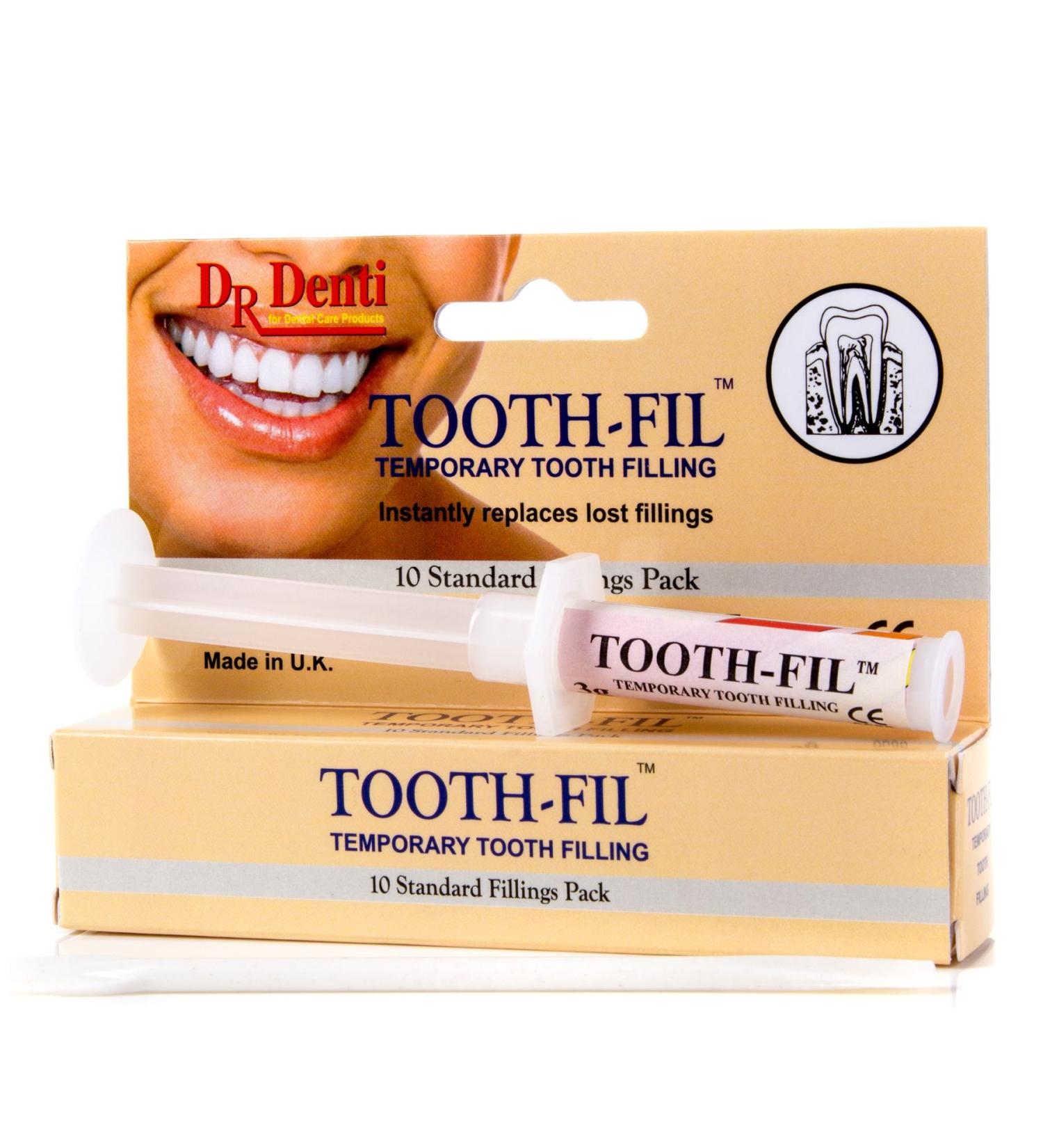 Dr Denti Tooth Fill 3g Temporary Filling Dental Hole Filler Repair Kit Instant Care Cement Capsules