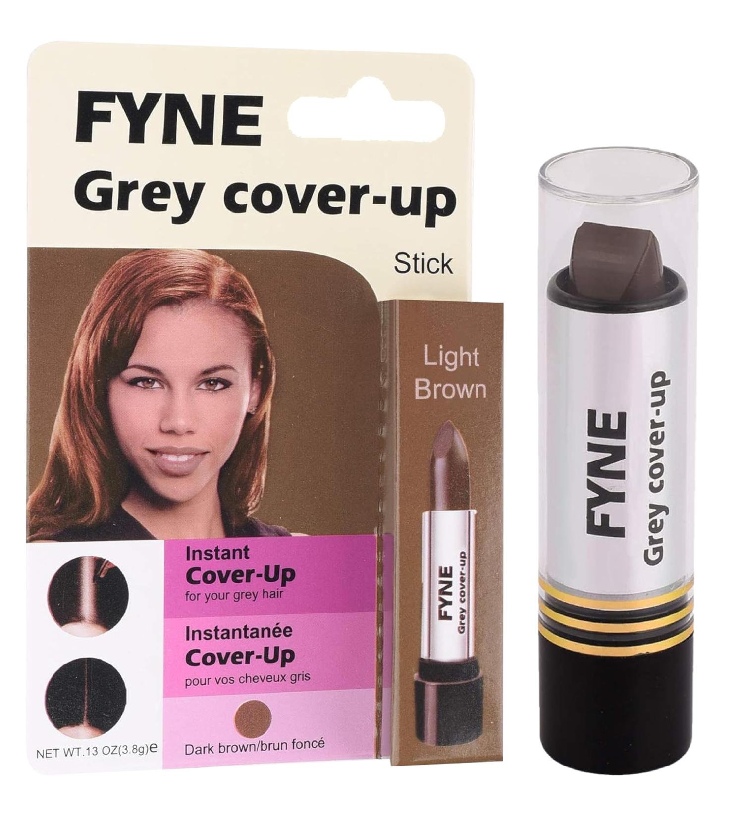 FYNE Root Touch Up Cover Stick - Instant Light Brown Grey Hair Cover Up - Magic Retouch Temporary Hair Colour for Men & Women Light Brown stick 1 count (Pack of 1) - Buy Online on GoSupps.com