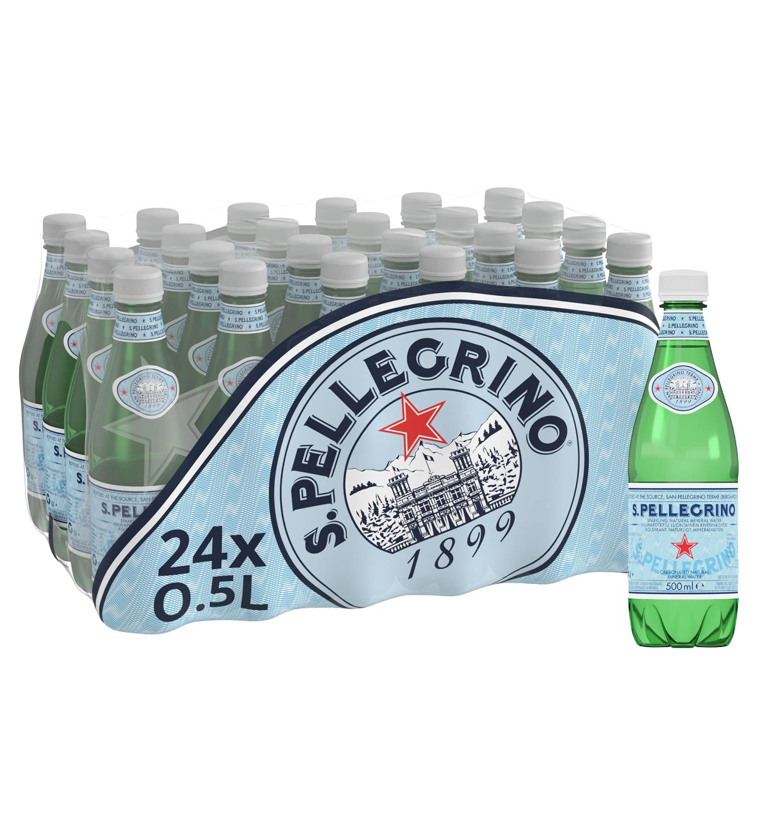 Buy San Pellegrino Sparkling Natural Mineral Water 24 x 500ml - International Shipping Available - Buy Online on GoSupps.com