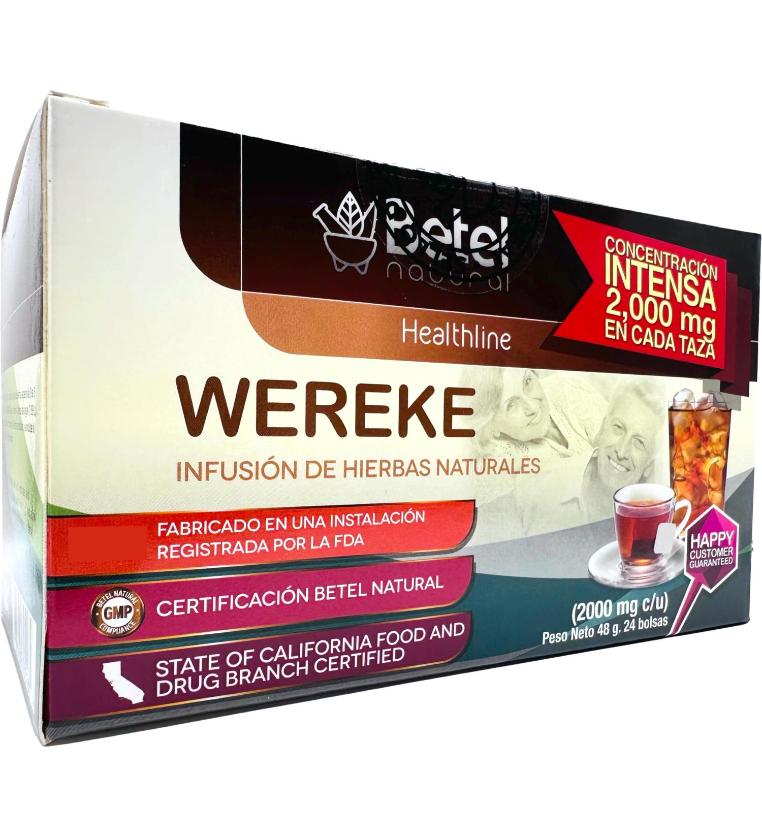Premium Wereke Tea by Betel Natural - Natural Flavonoids - 24 Tea Bags - 2 Grams Per Tea Bag - Buy Online on GoSupps.com