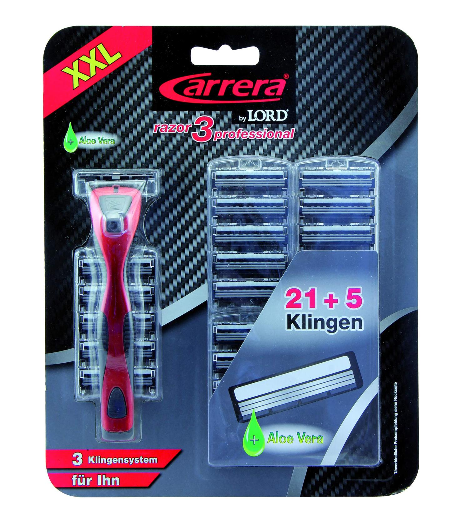 Carrera reusable razor Razor3professional 21 + 5 blades