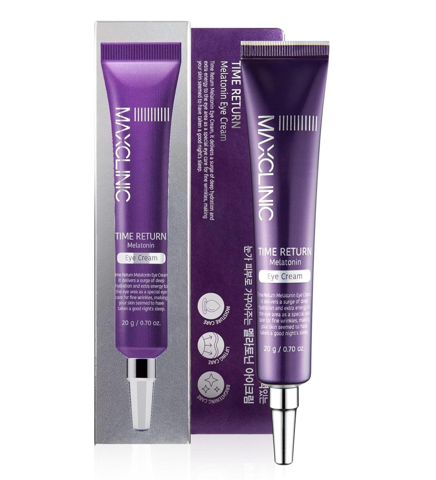 MAXCLINIC Time Return Melatonin for Dark Circles & Fine Lines | Clarifying Cream for Bags Under Eyes | Firming Eye Cream for Fine Lines| Moisturizing for Eye Care (0.70 oz) Eye Cream 0.70 oz - Buy Online on GoSupps.com
