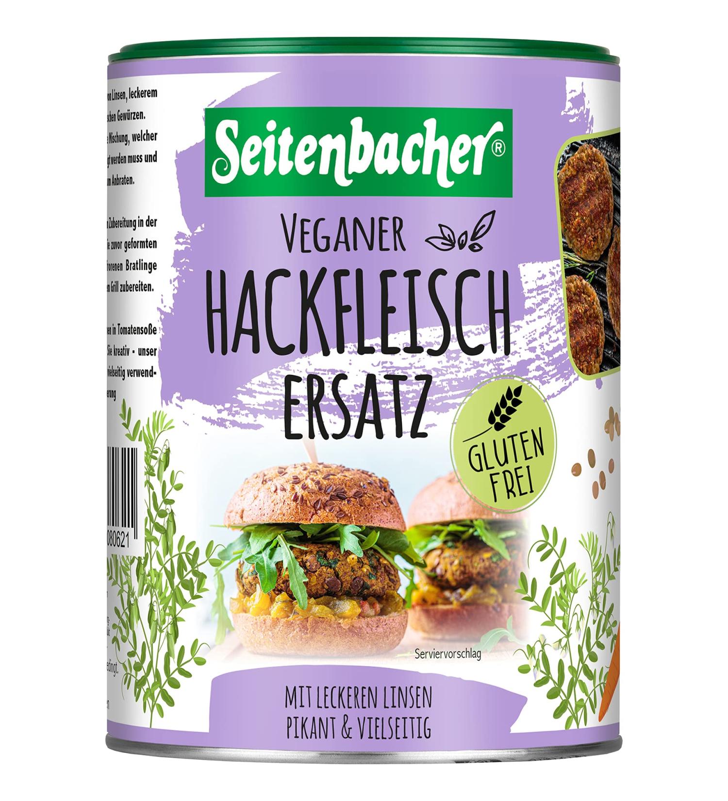 Seitenbacher Gluten-Free Lentil Minced Meat Substitute | Soy-Free Wheat-Free | Quick & Easy | 400g - Buy Online on GoSupps.com