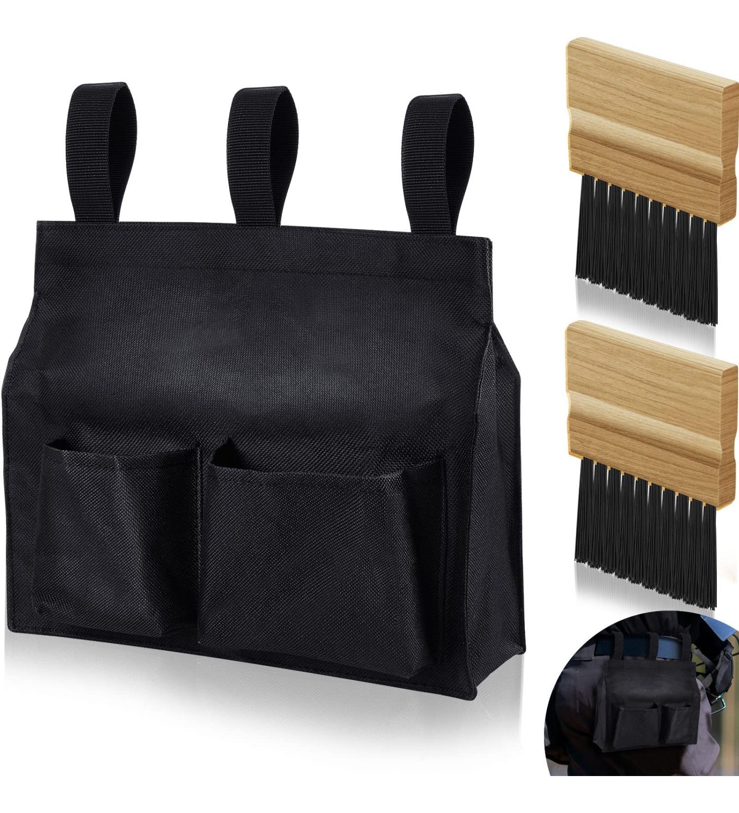 Dunzy Umpire Ball Bag & Wood Handle Brush Set | Baseball Umpire Equipment Kit - Buy Online on GoSupps.com