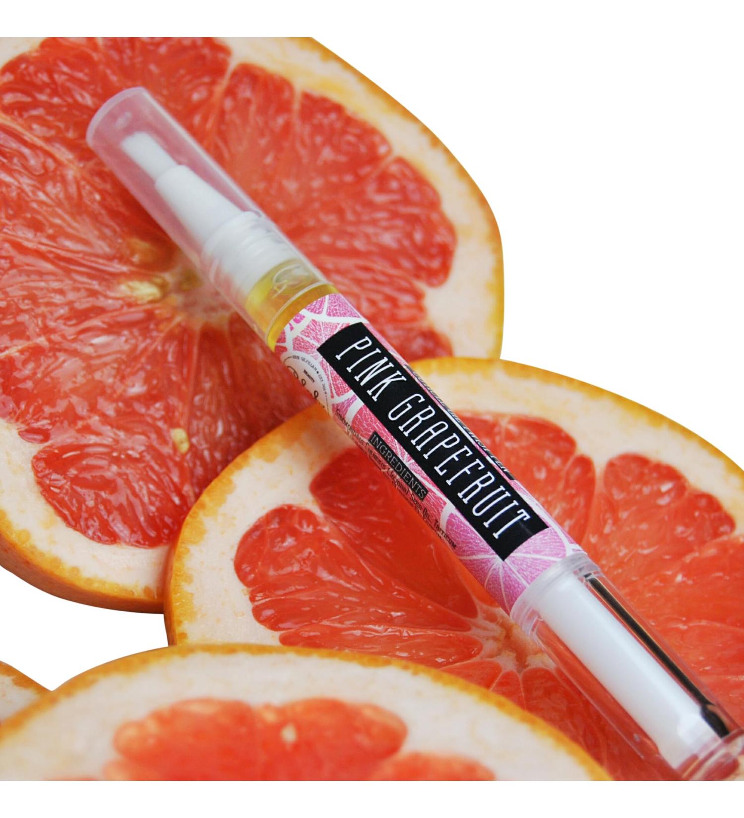 Pink Grapefruit Fragrance Scent Moisturising Cuticle & Nail Oil Travel Brush Pen For hyrating and nourishing dry and brittle nails