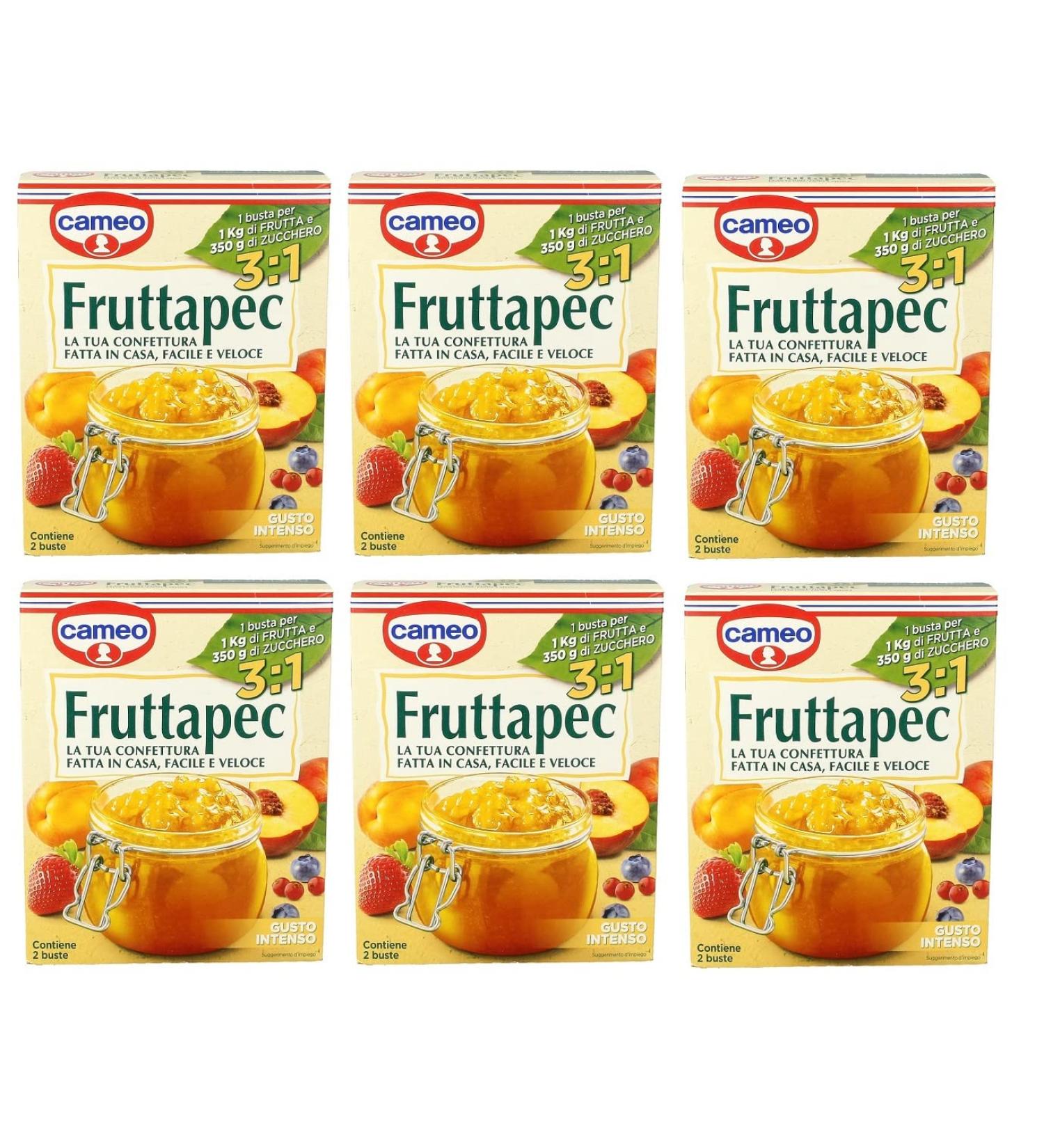 Pack of 6 cameo fruttapec Gusto Intenso prepared for homemade jam 50 g (contains 2 sachets of 25 g) - Buy Online on GoSupps.com