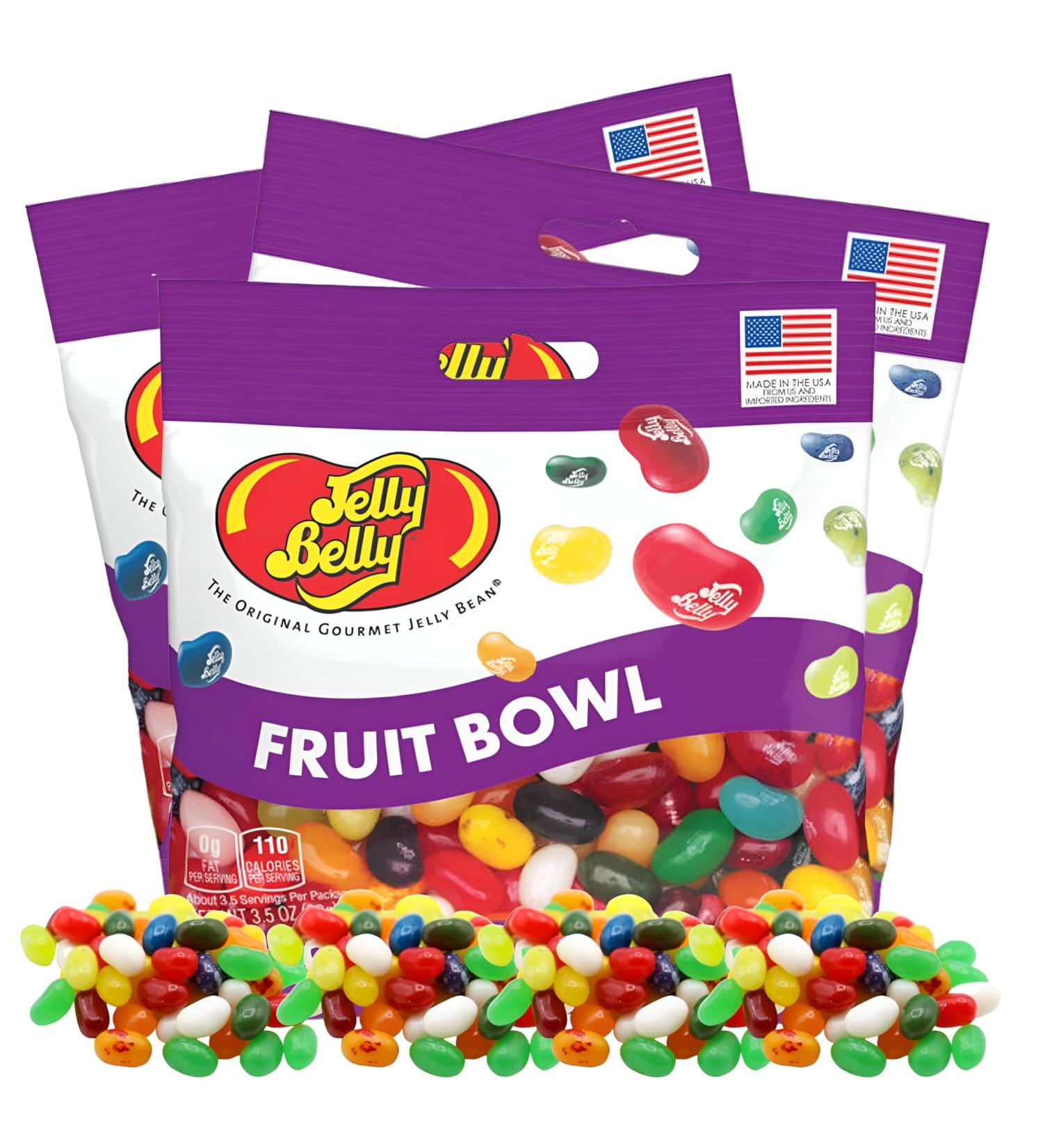 Jelly Belly Fruit Bowl Gourmet Jelly Beans 3-Pack Bundle - Christmas & Holidays Candy - Vegan Candy Dairy Free Snacks Kosher Candy Gluten Free Bulk Candy Stocking Stuffers for Teens - Buy Online on GoSupps.com