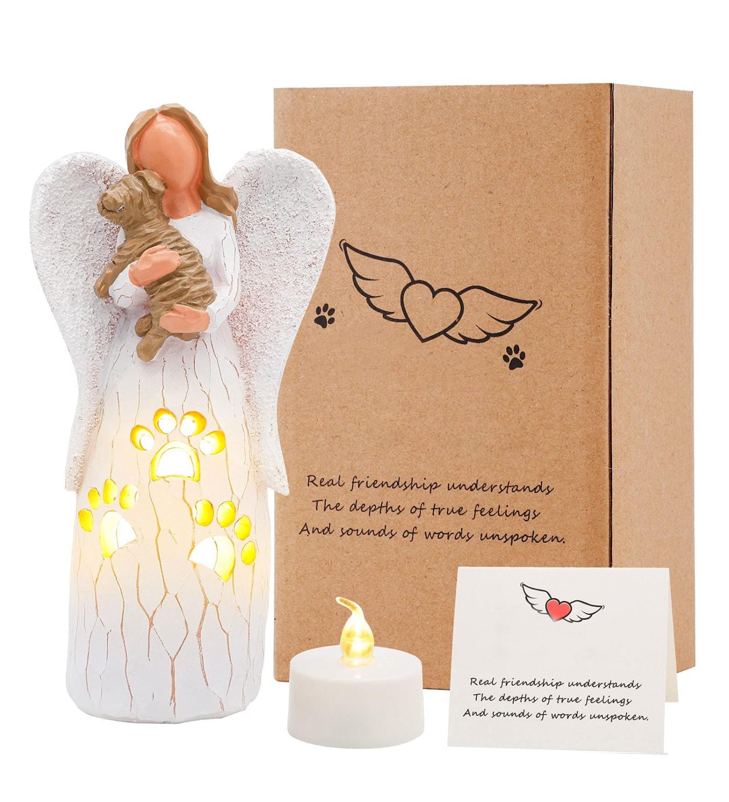 PET MEMORIAL: BEARAE Dog Candle Holder Statue - Bereavement & Sympathy Gifts for Loss of Dogs - Buy Online on GoSupps.com