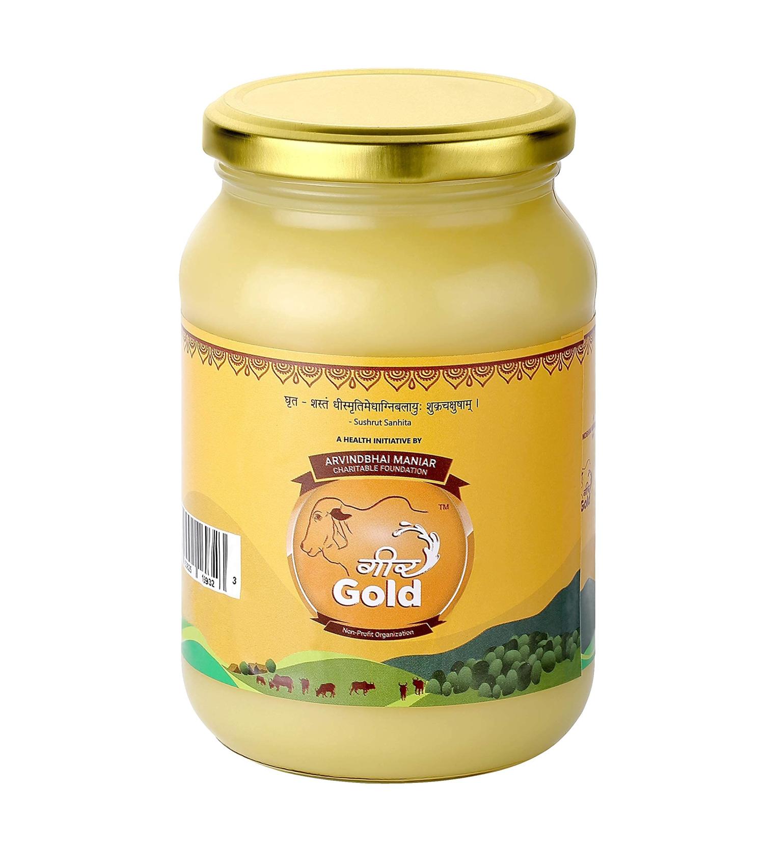 GirGold Premium A2 Gir Cow Ghee 16 Oz - Elixir of Life | Non-GMO, Grass Fed, Holistic Health Benefits | Bilona Method - Buy Online on GoSupps.com