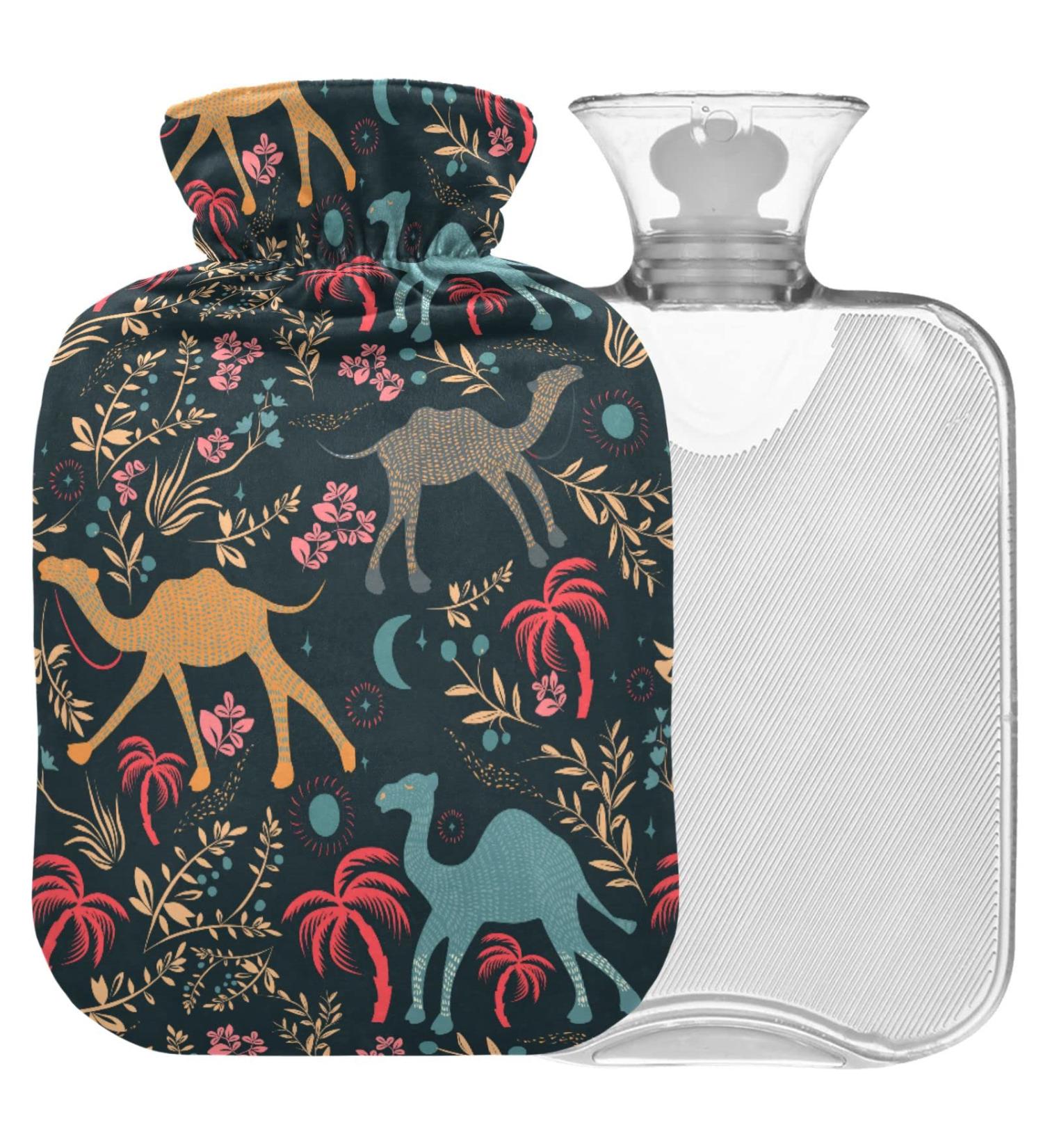 Naanle Animal Camel Hot Water Bottle - 2L Transparent Therapy for Pain Relief | Large Hot Water Bottle for Bed Hands & Feet | Warm & Cold Relief - Buy Online on GoSupps.com