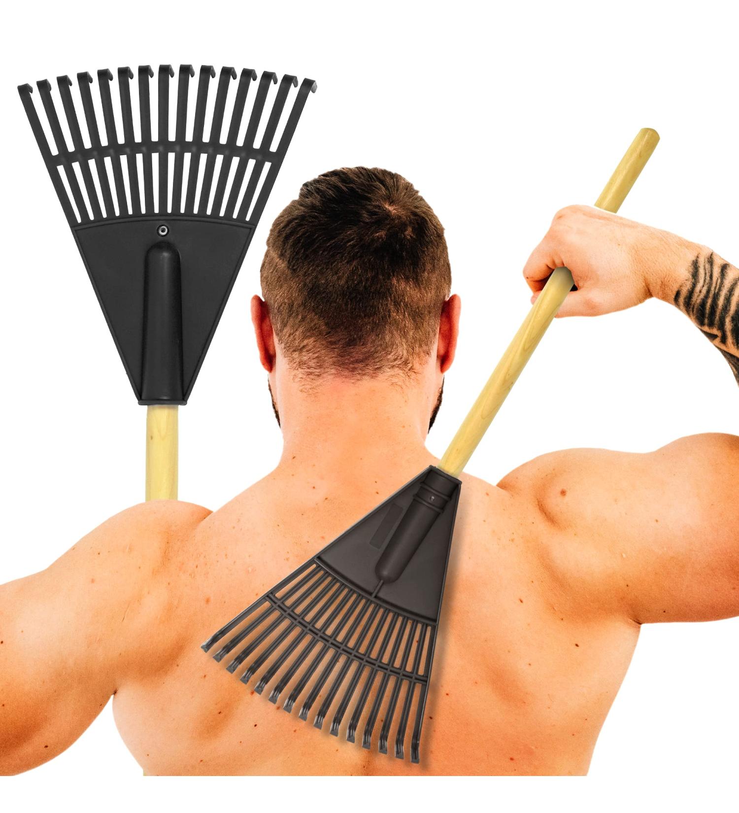 Oversized Rake Back Scratcher with 15 Prongs | Ergonomic Design for Men and Women | Anti-Slip Handle | Lightweight Claw Backscratchers for Adults - Black - Buy Online on GoSupps.com
