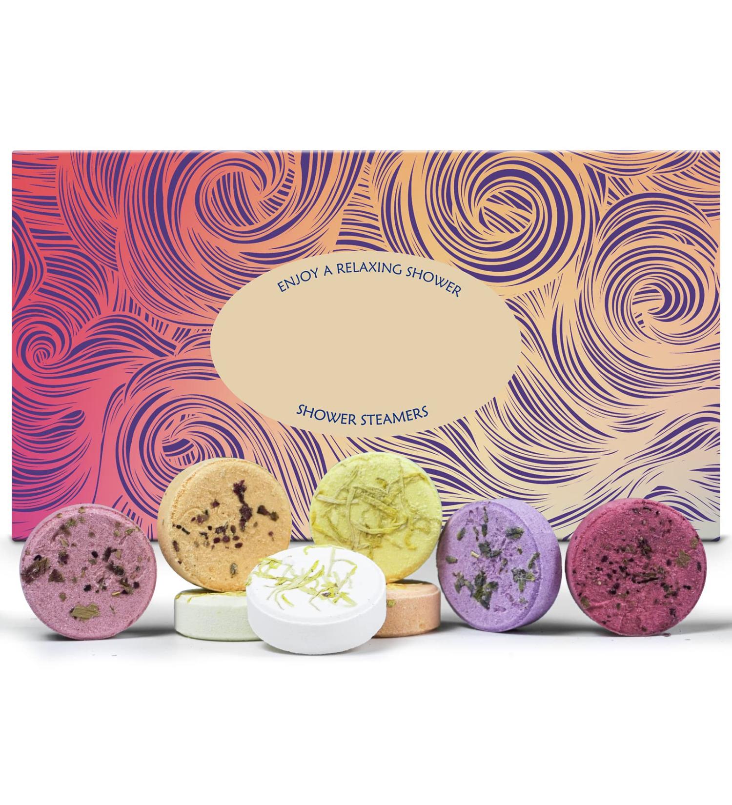 8-Pack Lavender Shower Steamers with Essential Oils for Home Spa | Bath Bombs Melts - Buy Online on GoSupps.com