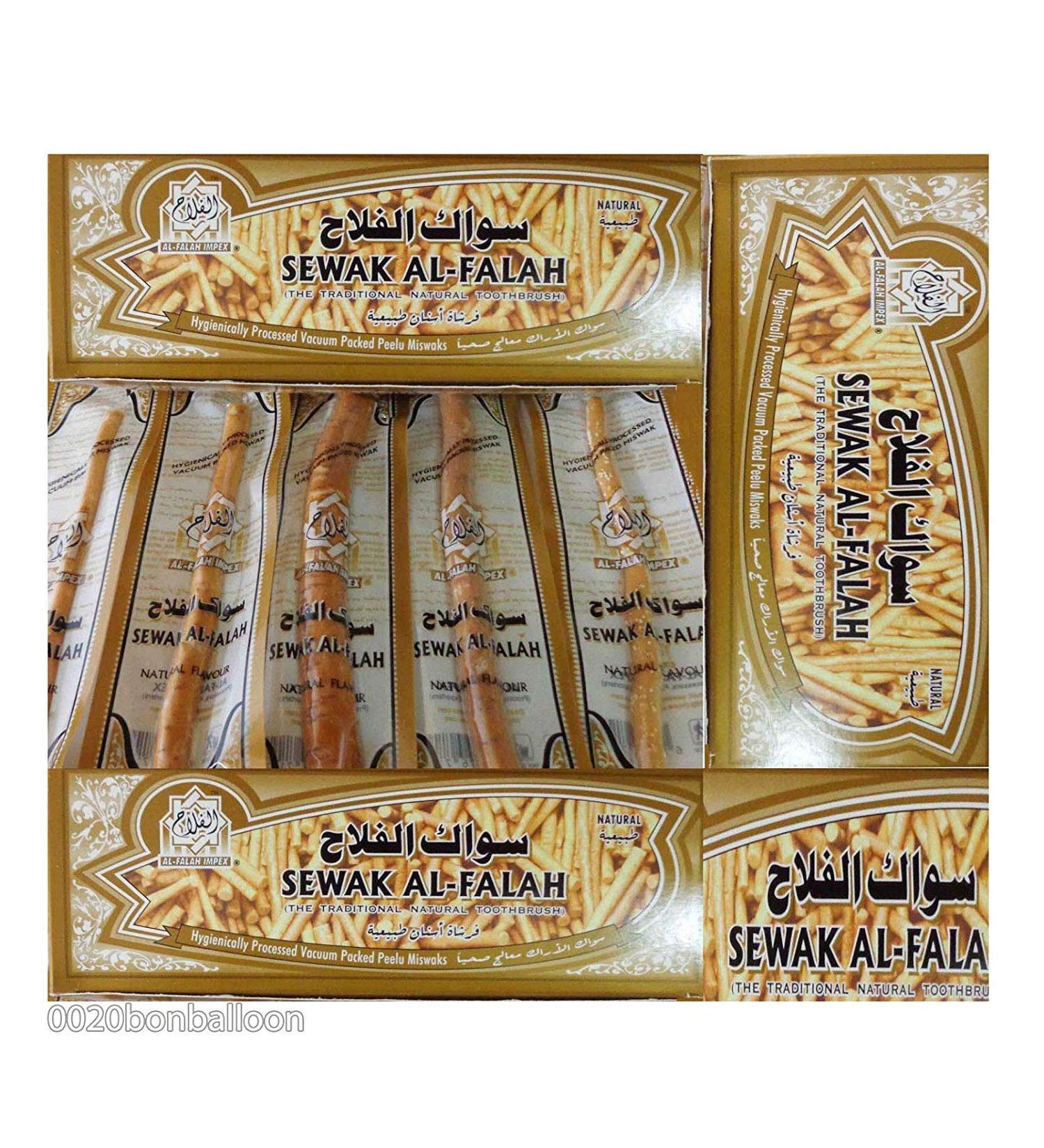100 Pcs Al Falah Siwak Miswak Arak Peelu Chewing Sticks - Organic Herbal Toothbrush for Fresh Breath - Vacuum Sealed - Buy Online on GoSupps.com