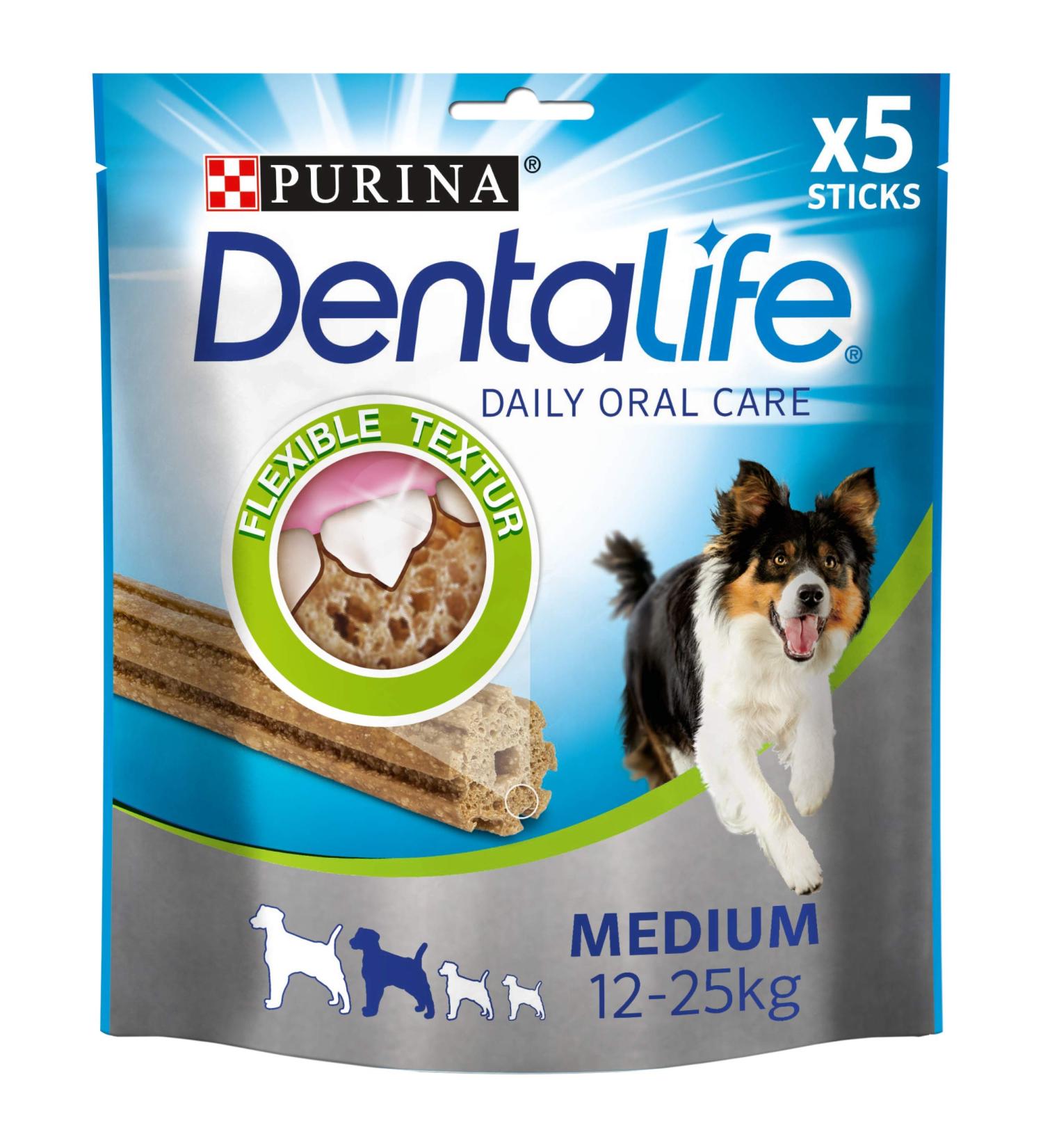 Purina Dentalife Chews for Medium Dogs - 6 x 115g | Freshens Breath & Supports Dental Health | International Shipping Available - Buy Online on GoSupps.com