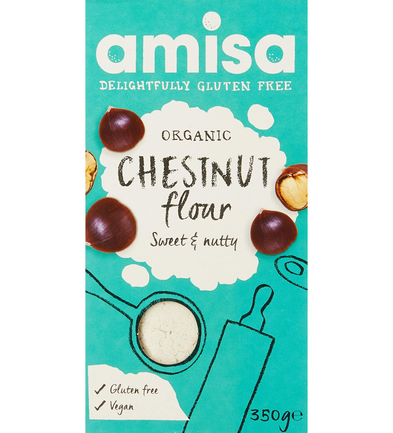 Amisa Organic Chestnut Flour 350g - Gluten Free, 1 Pack - Buy Online on GoSupps.com