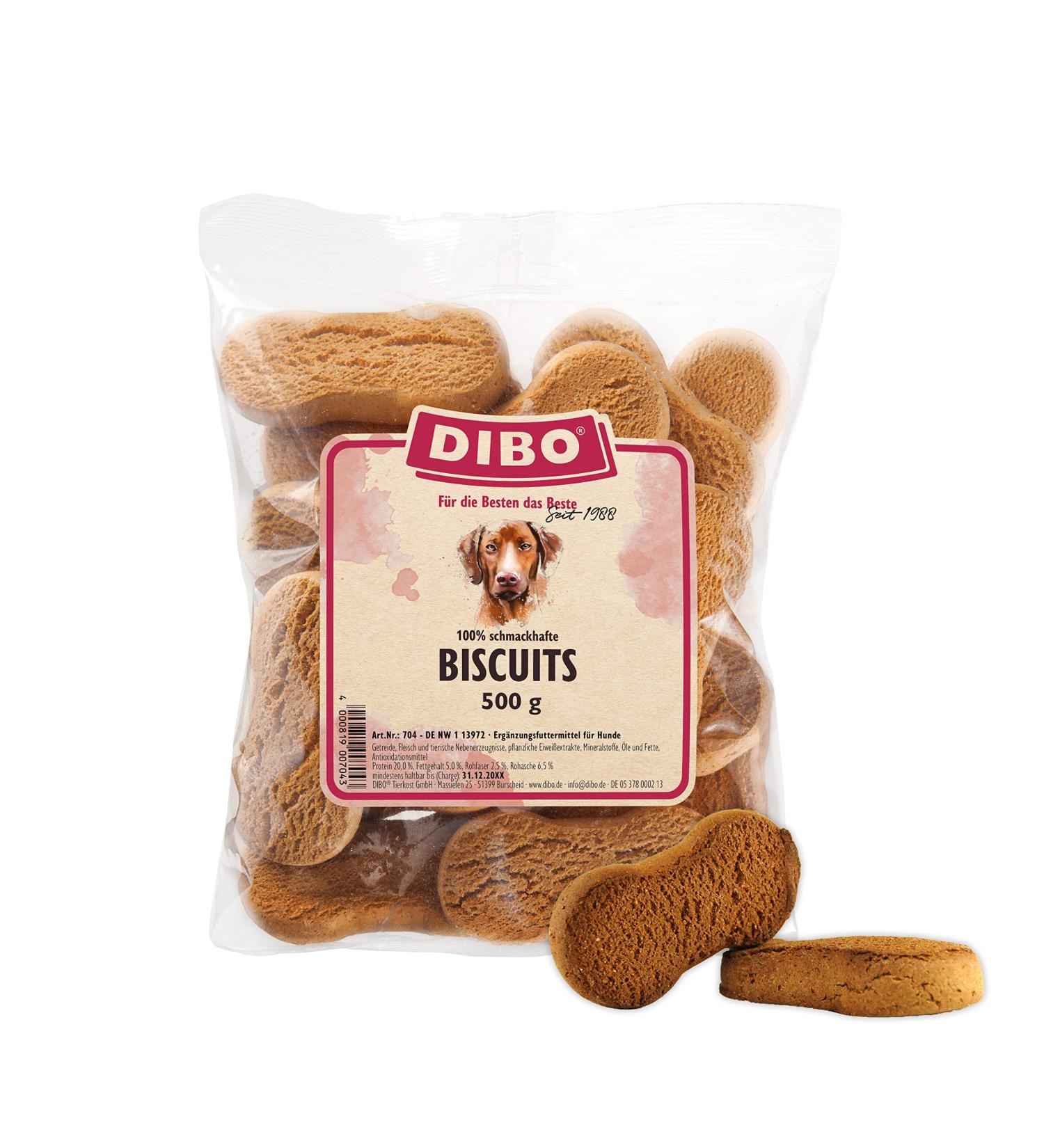 Dibo Biscuits for Dogs - 500g Healthy Natural Dog Treats | B.A.R.F. Baked Goodies - Buy Online on GoSupps.com
