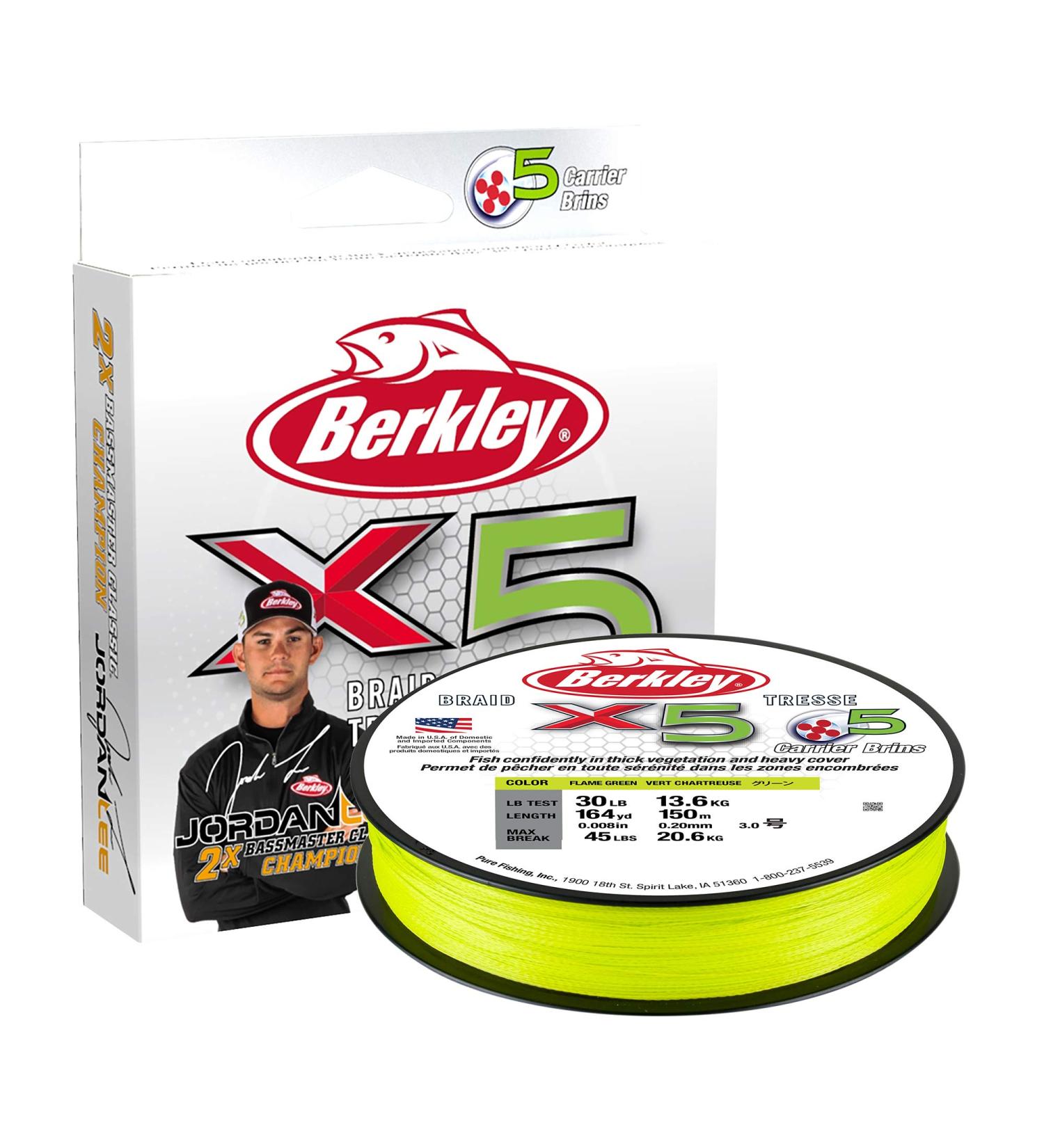 Berkley NanoFil Uni-Filament Fishing Line 164 Yards Flame Green - Jordan Lee (Pro Designed) | 20lb - Buy Online on GoSupps.com