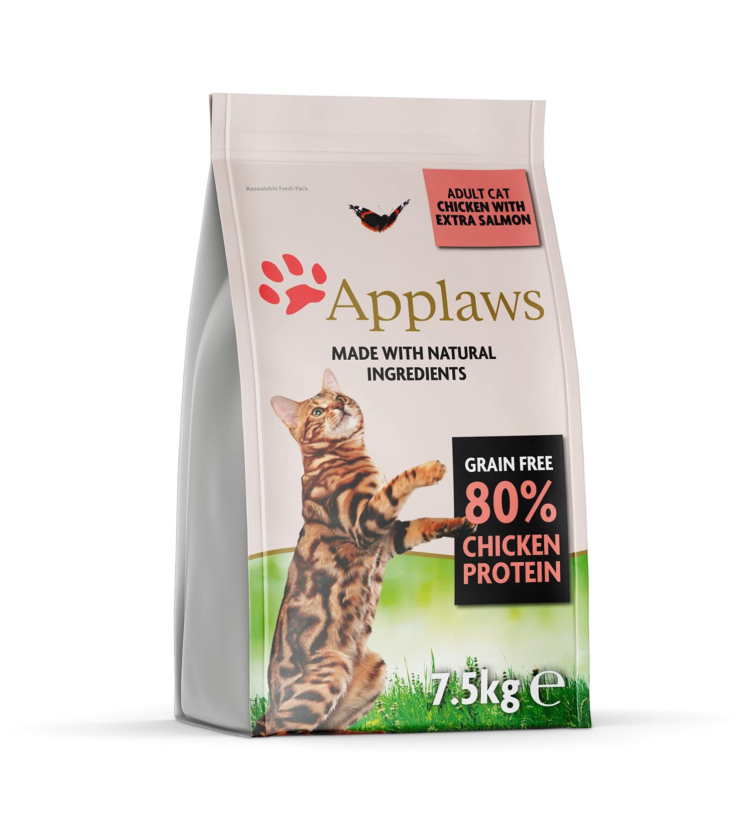 Applaws Grain-Free Cat Dry Food for Adults - Chicken & Salmon 7.5kg | International Shipping Available - Buy Online on GoSupps.com