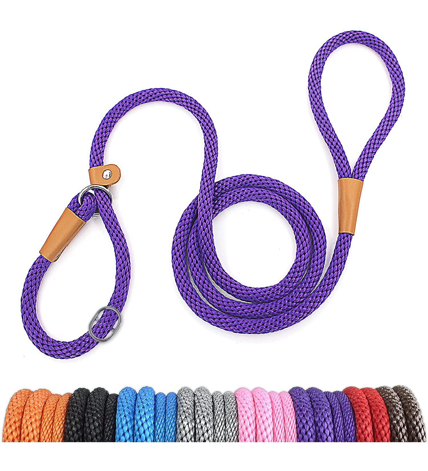Lynxking Purple Tow Lines for Dogs | Durable Dog Leash for Small Medium & Large Breeds | 1.3cm x 240cm Retriever Line - Buy Online on GoSupps.com